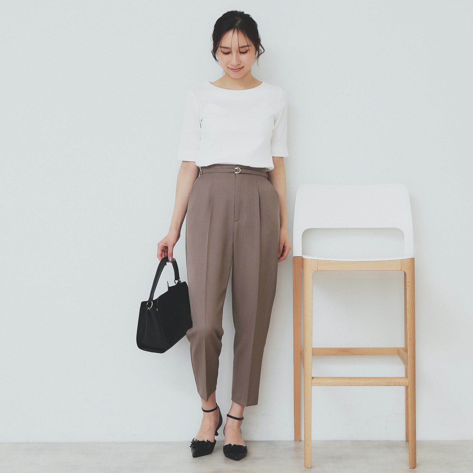 index「ストレッチテーパードパンツ【洗濯機洗い可/吸水速乾/防シワ】」|その他|