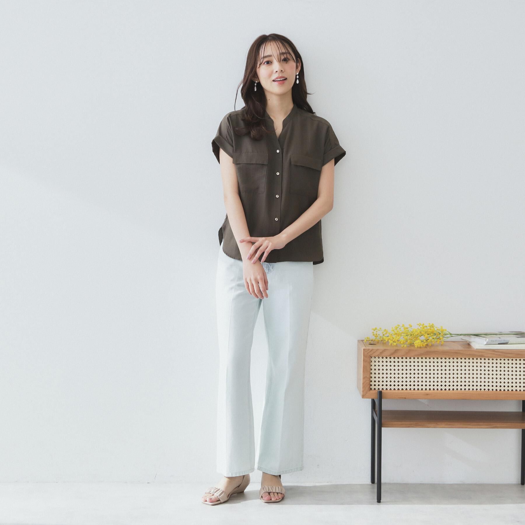 index「ダブルポケットスキッパーブラウス【洗濯機洗い可/イージーアイロン】」|シャツ・ブラウス|