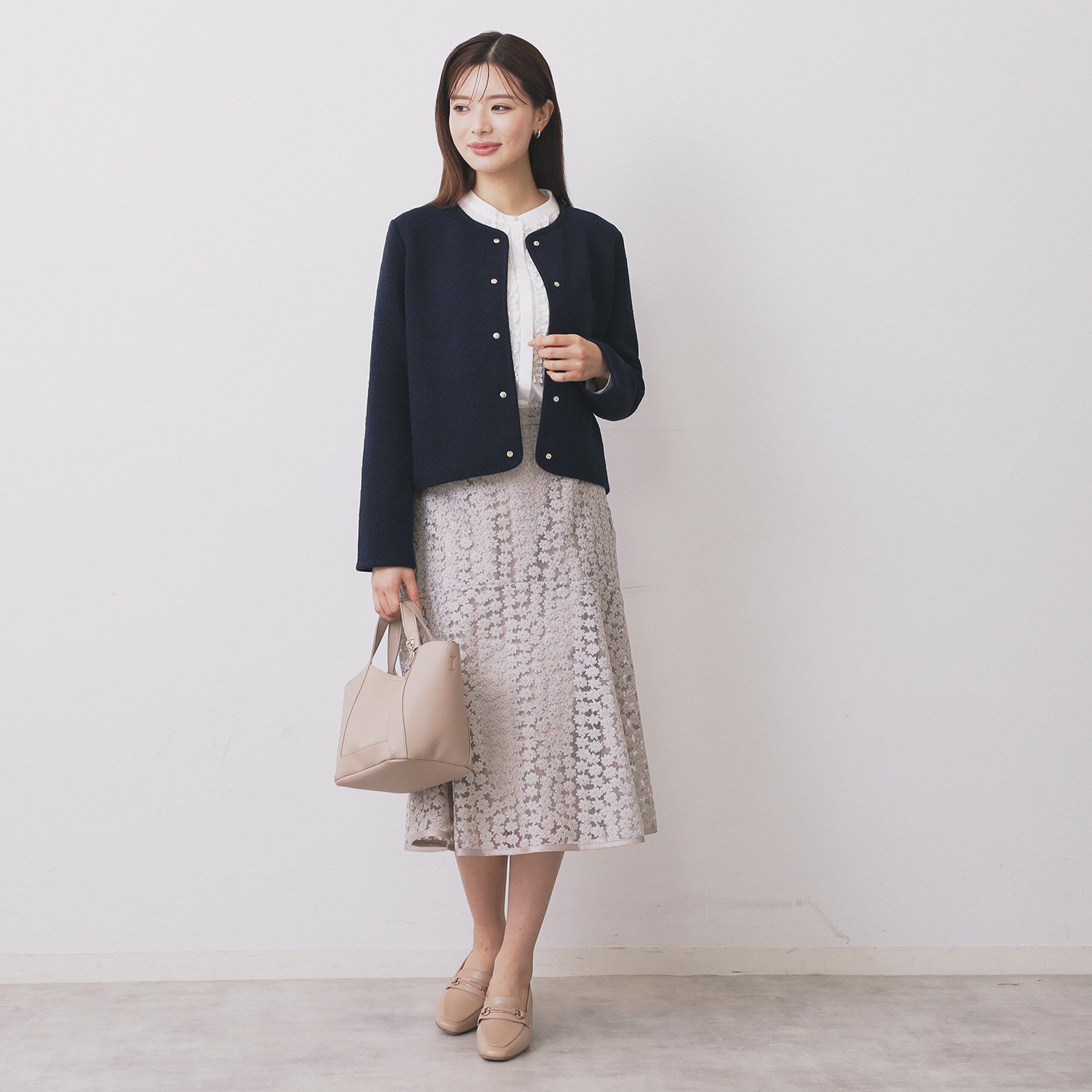 index「ストレッチノーカラーブルゾン【洗濯機OK】」|ブルゾン・スタジャン|