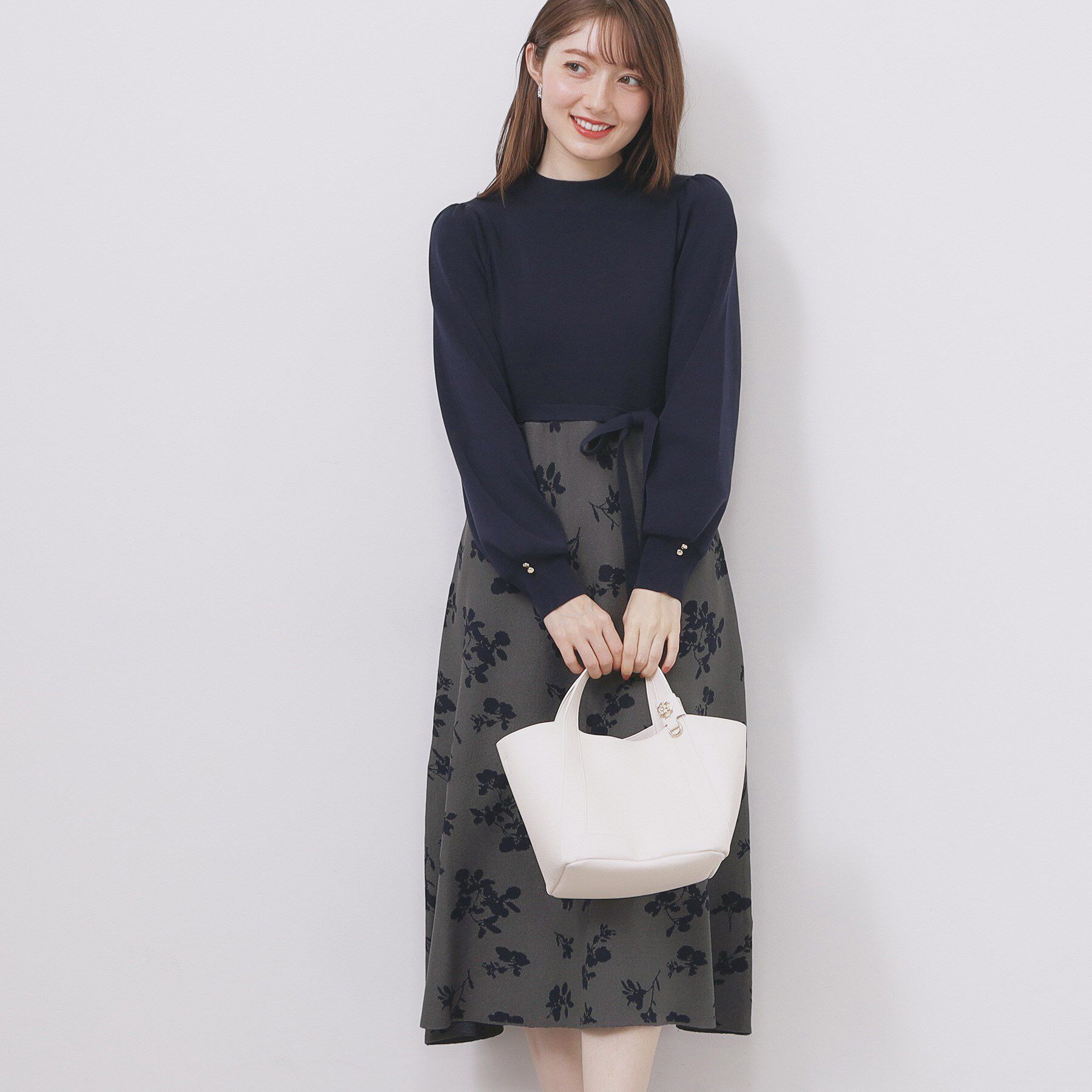 index「ハイネックニットワンピース【洗濯機OK/抗ピル】」|ワンピース|