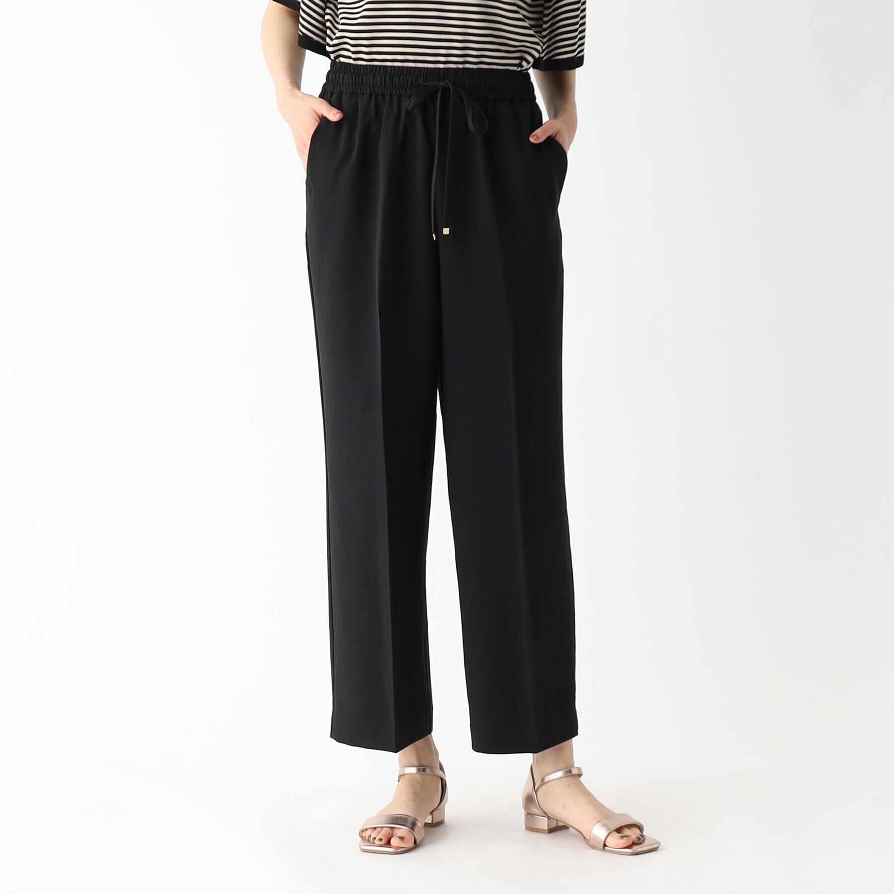 OPAQUE.CLIP「《トールサイズ有》セットアップ対応 イージーワイドパンツ【洗濯機洗い可/イージーケア/ストレッチ】」|その他|ﾌﾞﾗｯｸ(019)