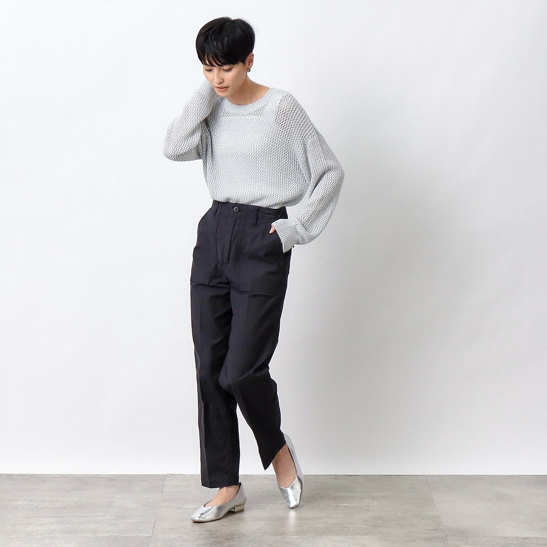 OPAQUE.CLIP「オーガニックコットン混 ベイカーパンツ」|その他|