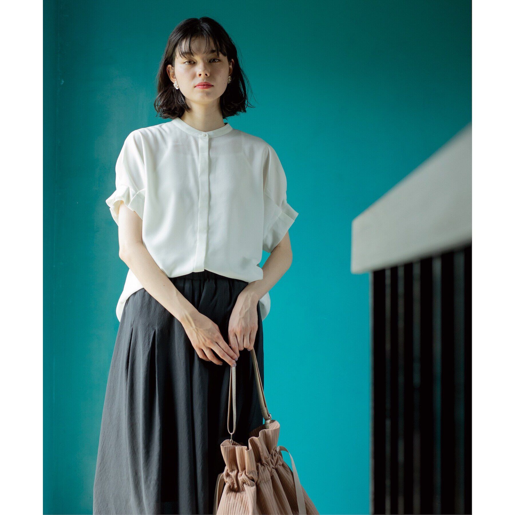 OPAQUE.CLIP「タックスリーブブラウス【洗濯機洗い可】」|シャツ・ブラウス|