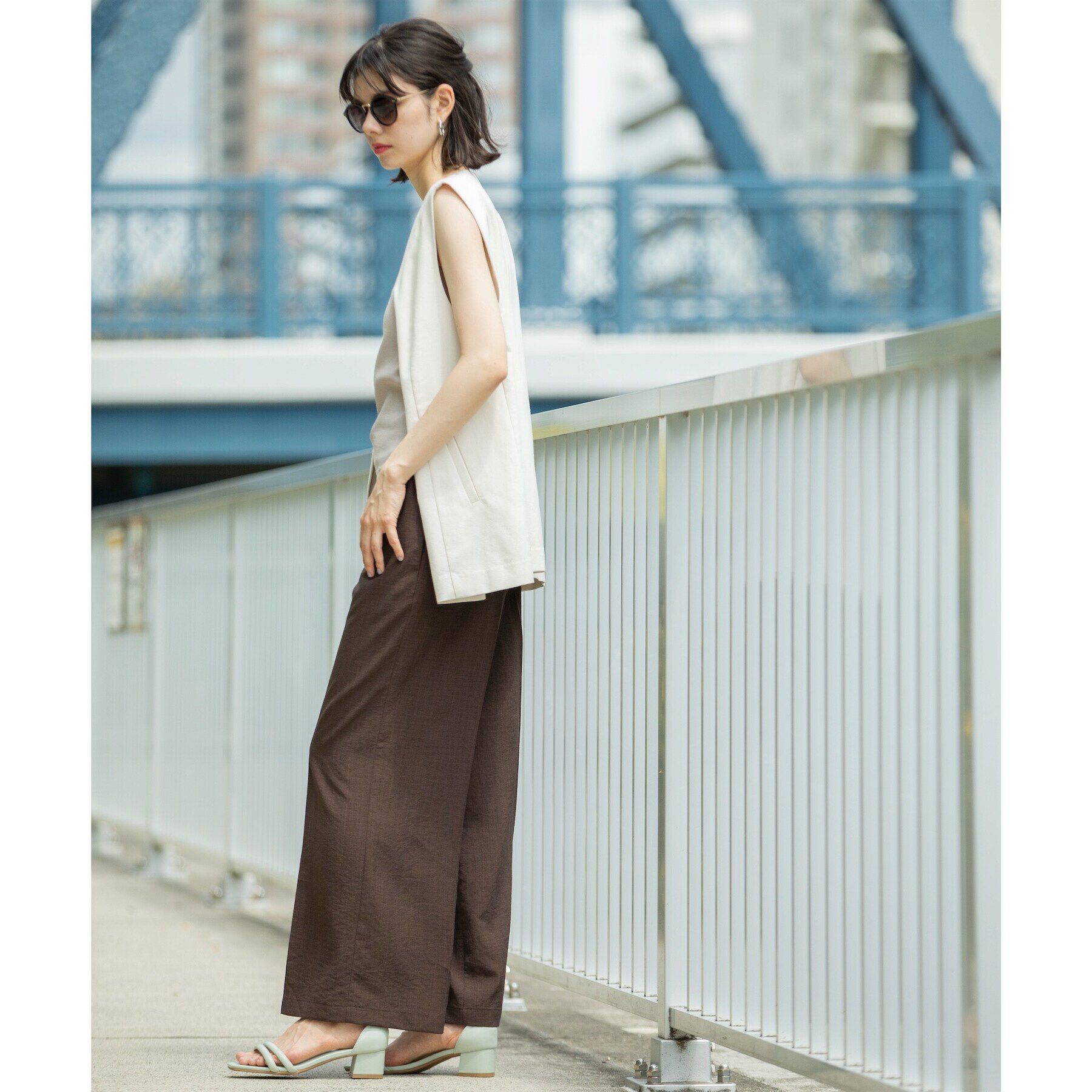 OPAQUE.CLIP「ウエストサテン使いイージーワイドパンツ【洗濯機洗い可】」|その他|