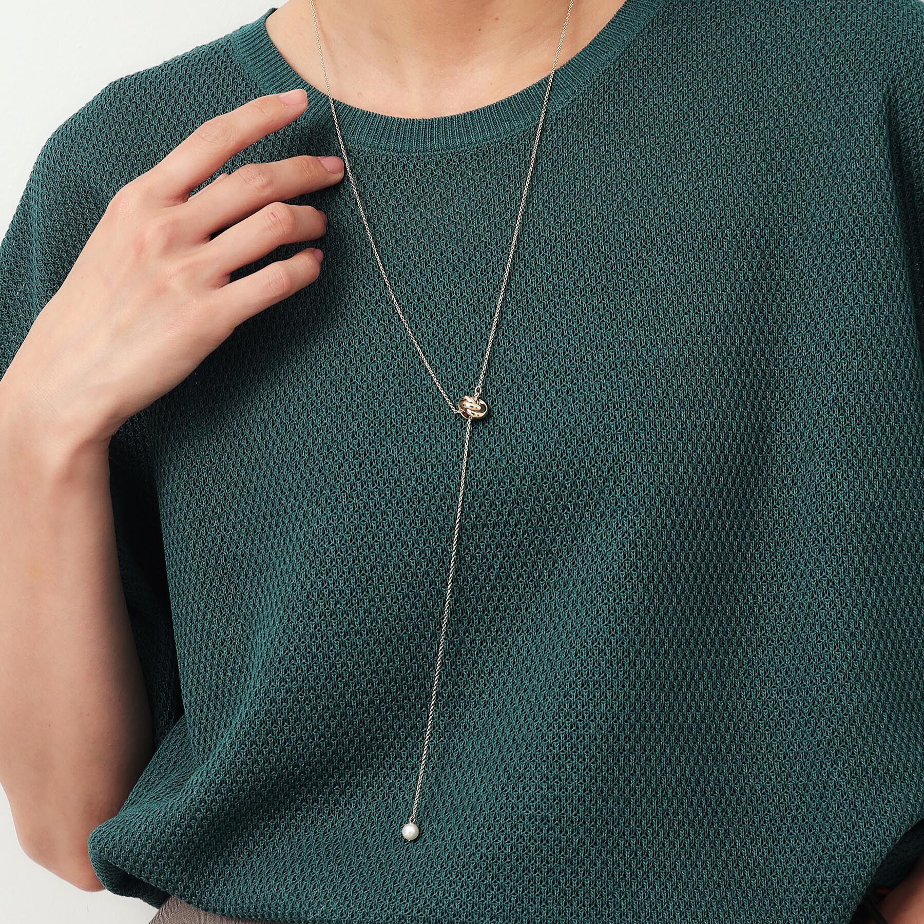 OPAQUE.CLIP「3連リングメタルネックレス」|ネックレス|