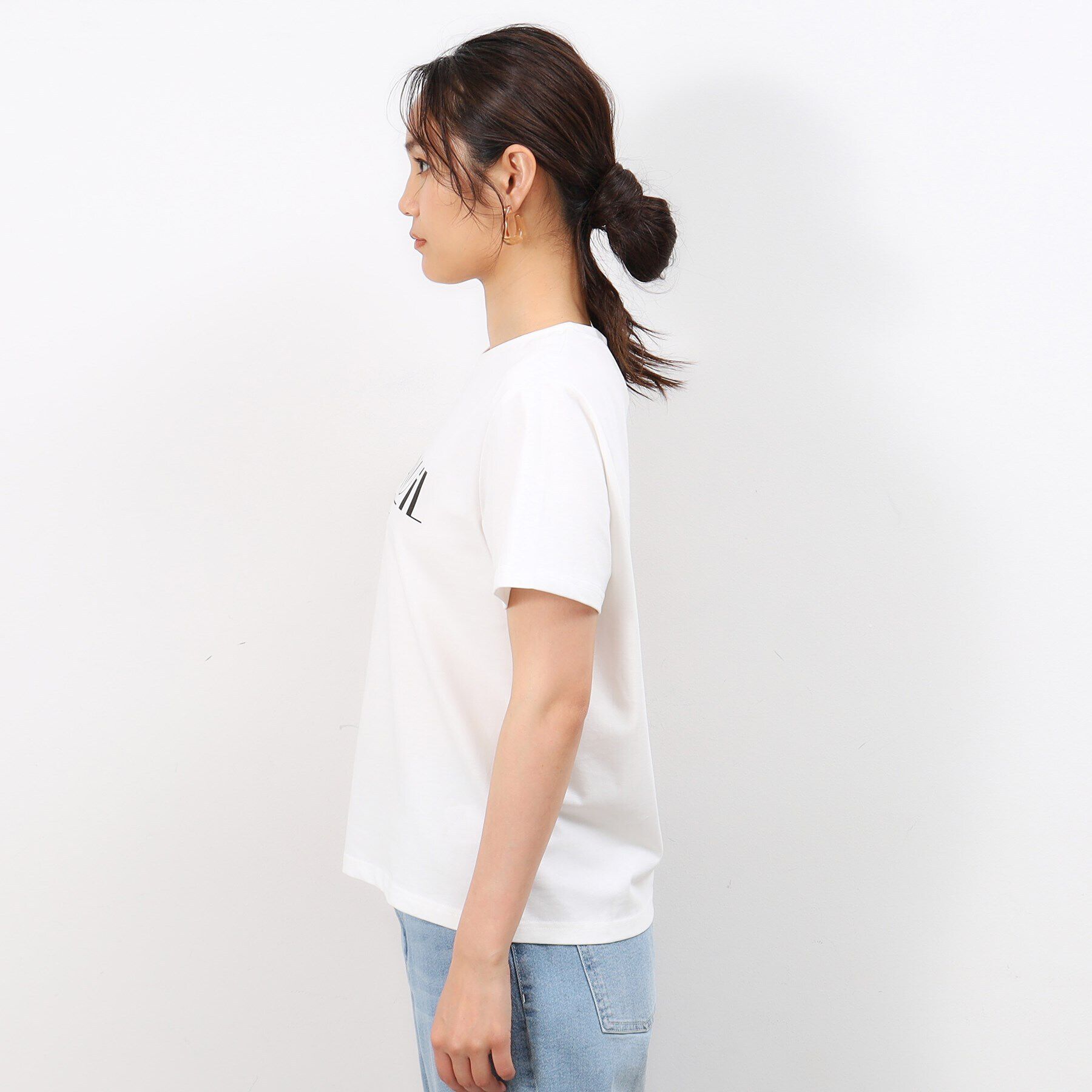 OPAQUE.CLIP「ロゴプリントTシャツ【洗濯機洗い可】」|Tシャツ・カットソー|