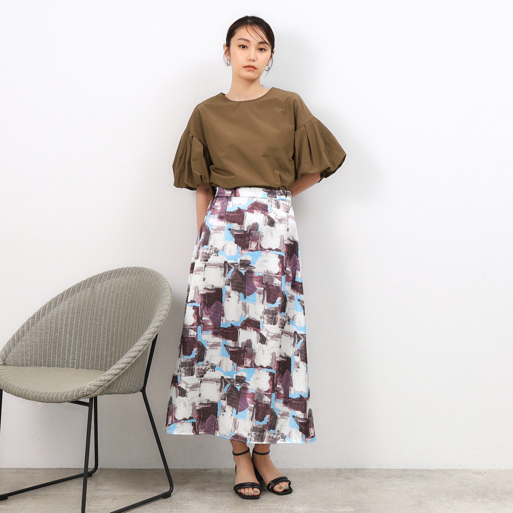 OPAQUE.CLIP「バルーンスリーブブラウス【洗濯機洗い可】」|シャツ・ブラウス|