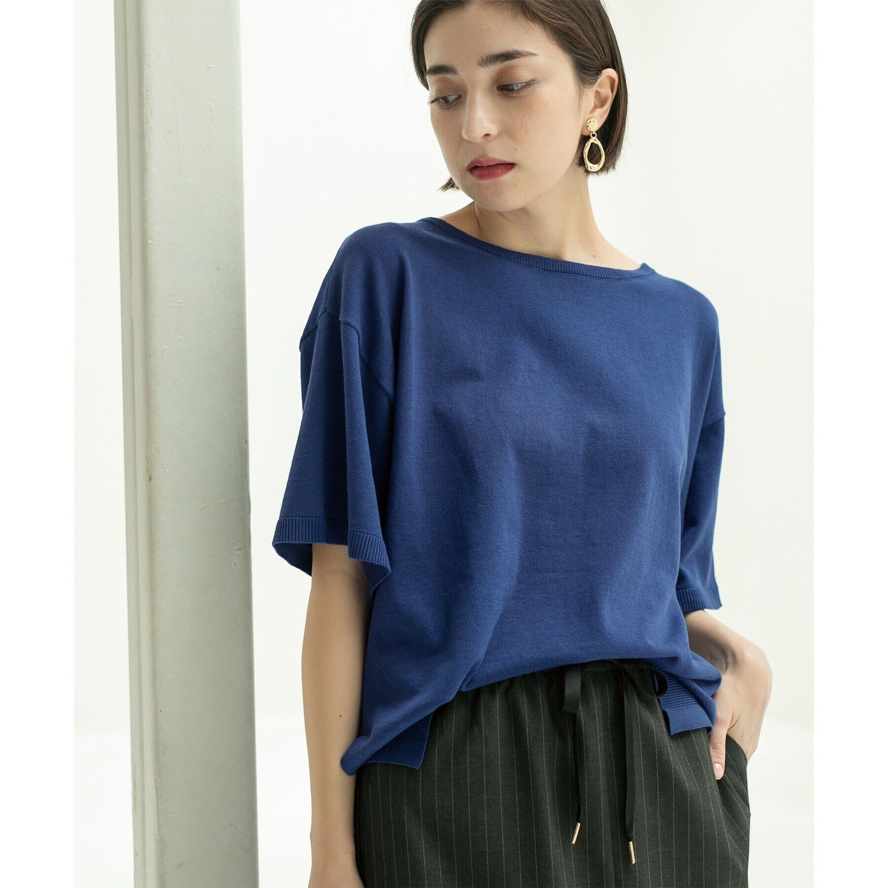 OPAQUE.CLIP「UV コットンリラクシーニット【洗濯機洗い可】」|ニット・セーター|