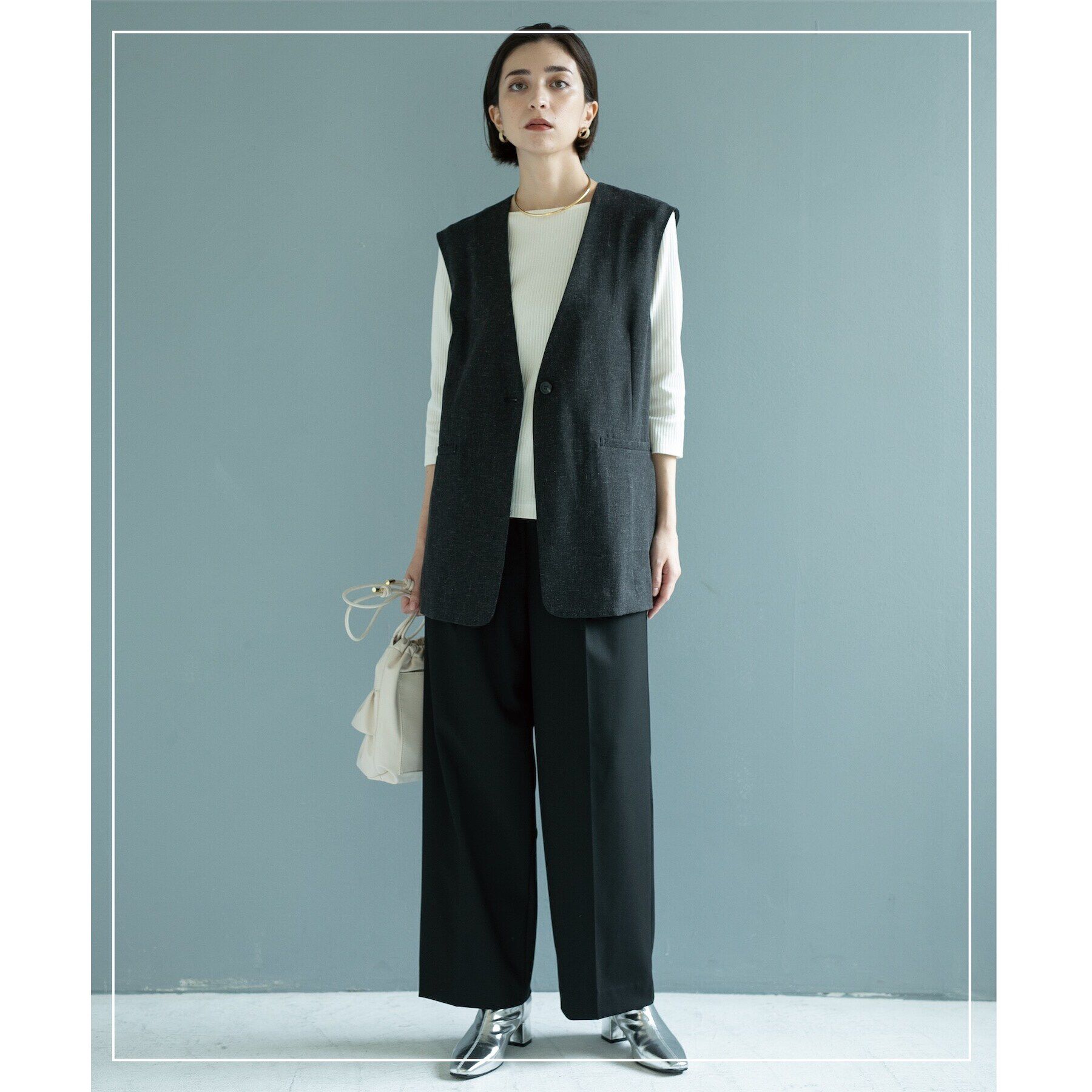 OPAQUE.CLIP「ボートネック7分袖カットソー【洗濯機洗い可】」|Tシャツ・カットソー|