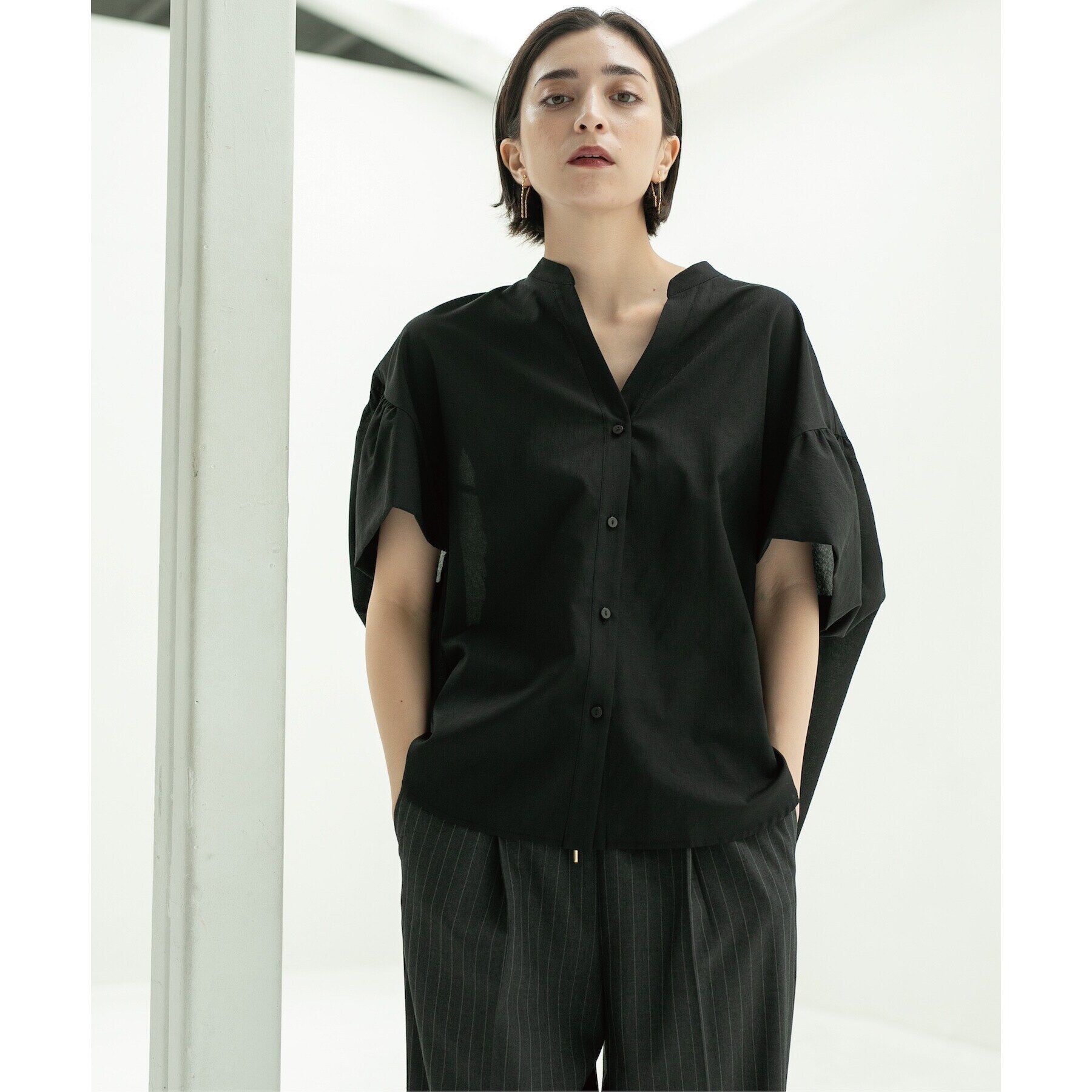 OPAQUE.CLIP「スキッパードルマンブラウス【洗濯機洗い可】」|シャツ・ブラウス|