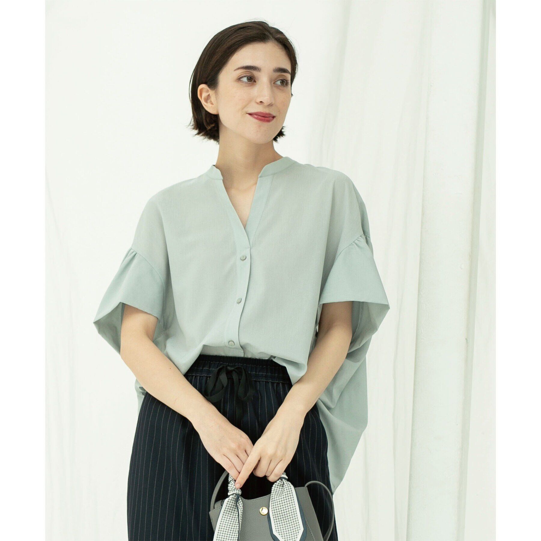 OPAQUE.CLIP「スキッパードルマンブラウス【洗濯機洗い可】」|シャツ・ブラウス|