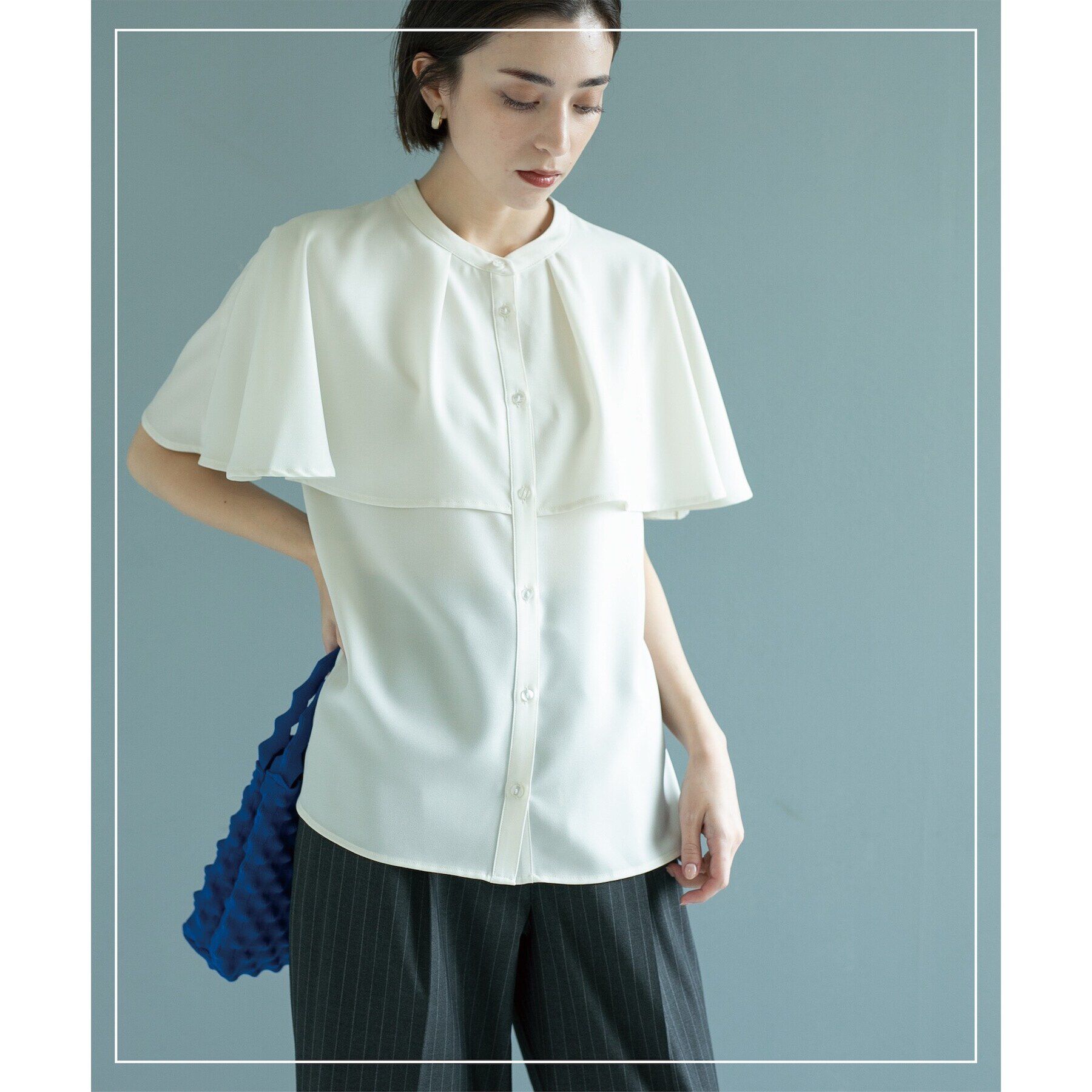 OPAQUE.CLIP「ケープ風ブラウス【洗濯機洗い可】」|シャツ・ブラウス|