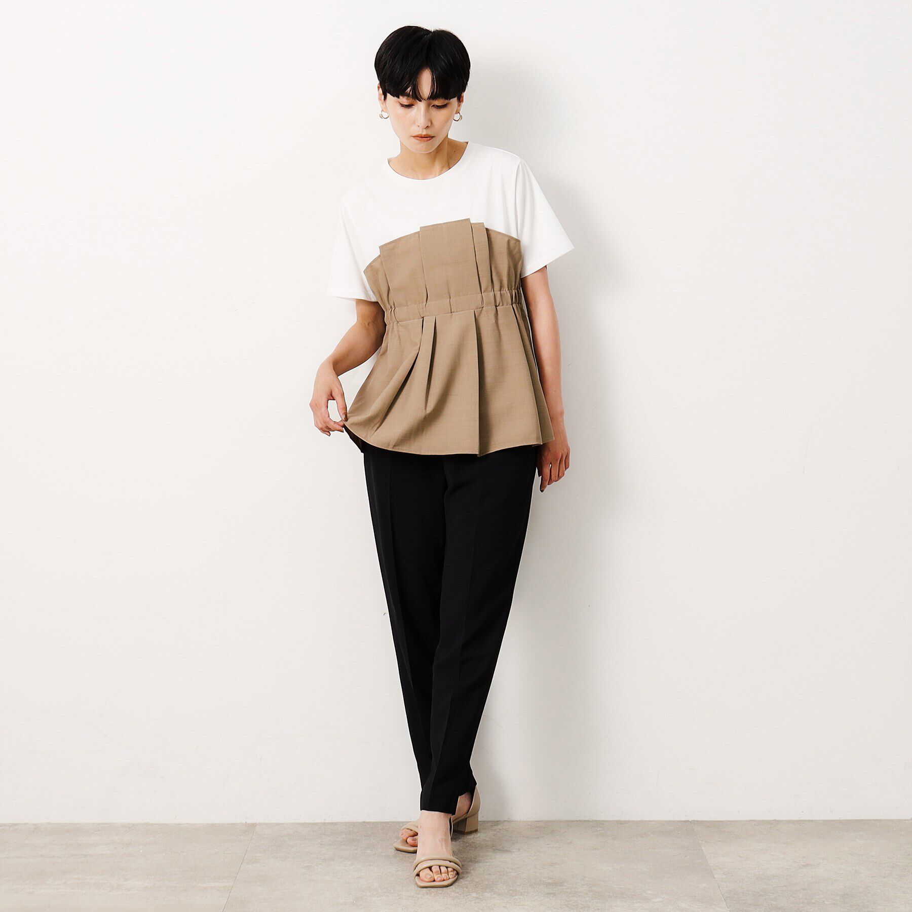 OPAQUE.CLIP「ビスチェドッキングカットソー【洗濯機洗い可】」|Tシャツ・カットソー|