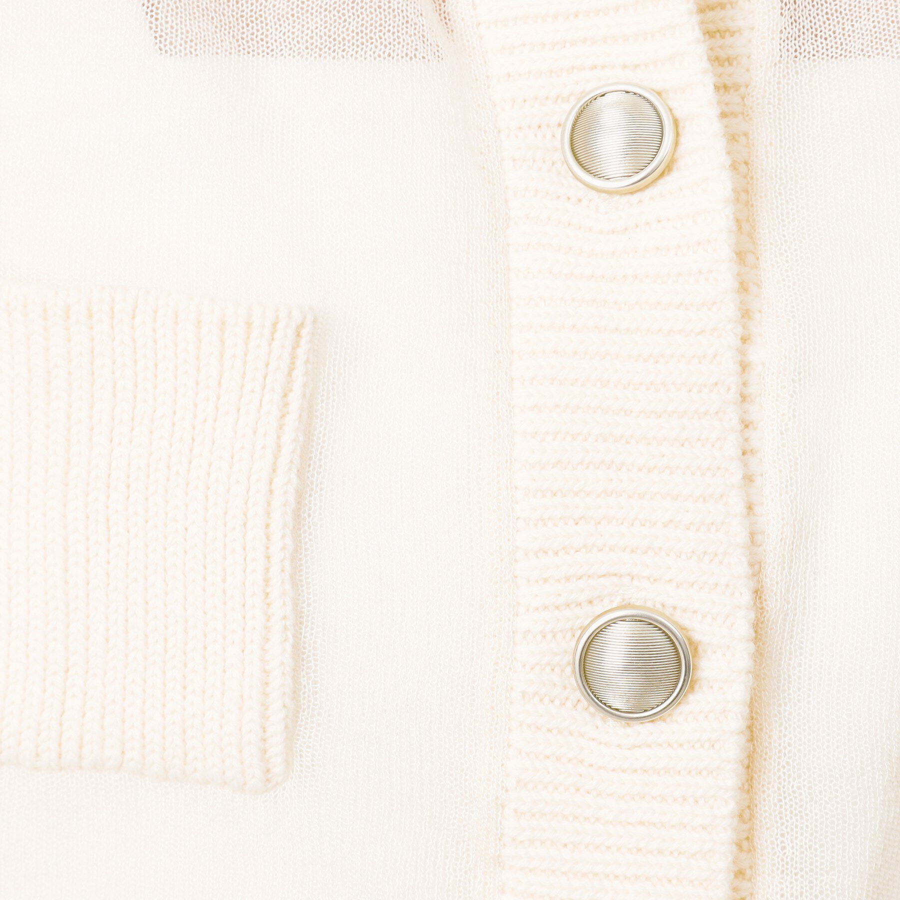 OPAQUE.CLIP「金ボタンシアーニットカーディガン【洗濯機洗い可】」|カーディガン|