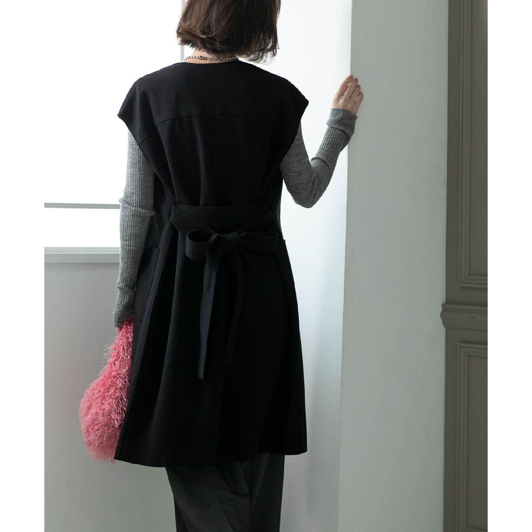 OPAQUE.CLIP「ウールライクロングジレ【洗濯機洗い可】」|ベスト・ジレ|