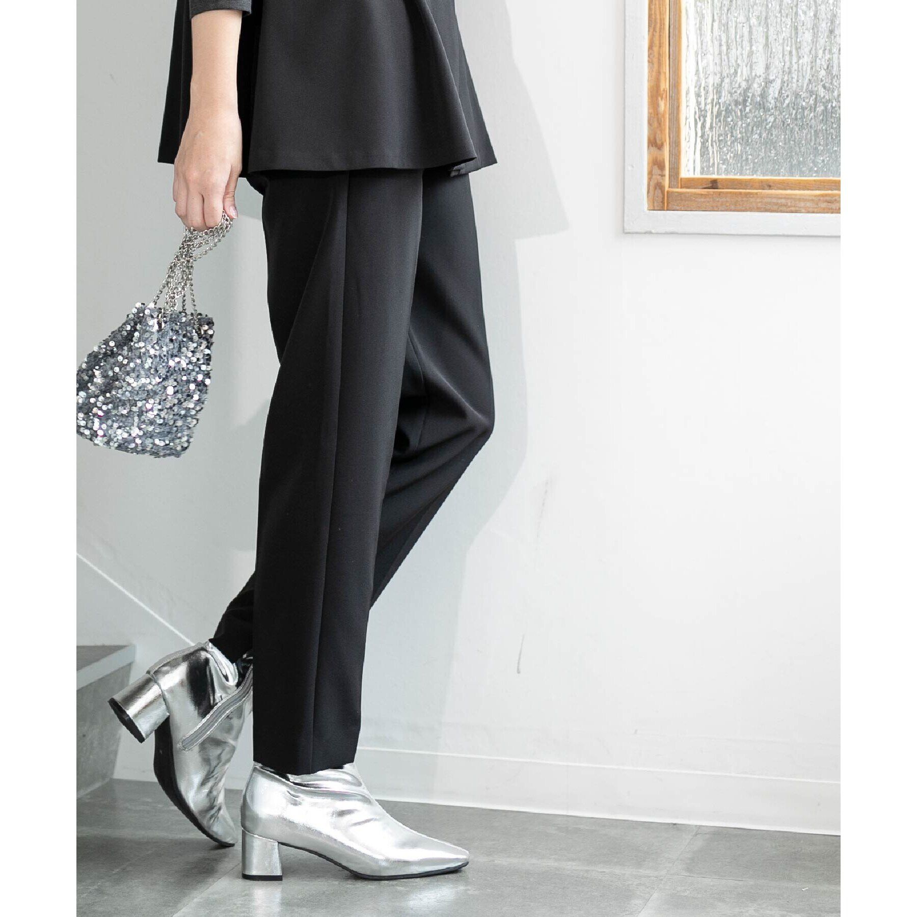 OPAQUE.CLIP「スリットテーパードパンツ／セットアップ対応【洗濯機洗い可】」|その他|