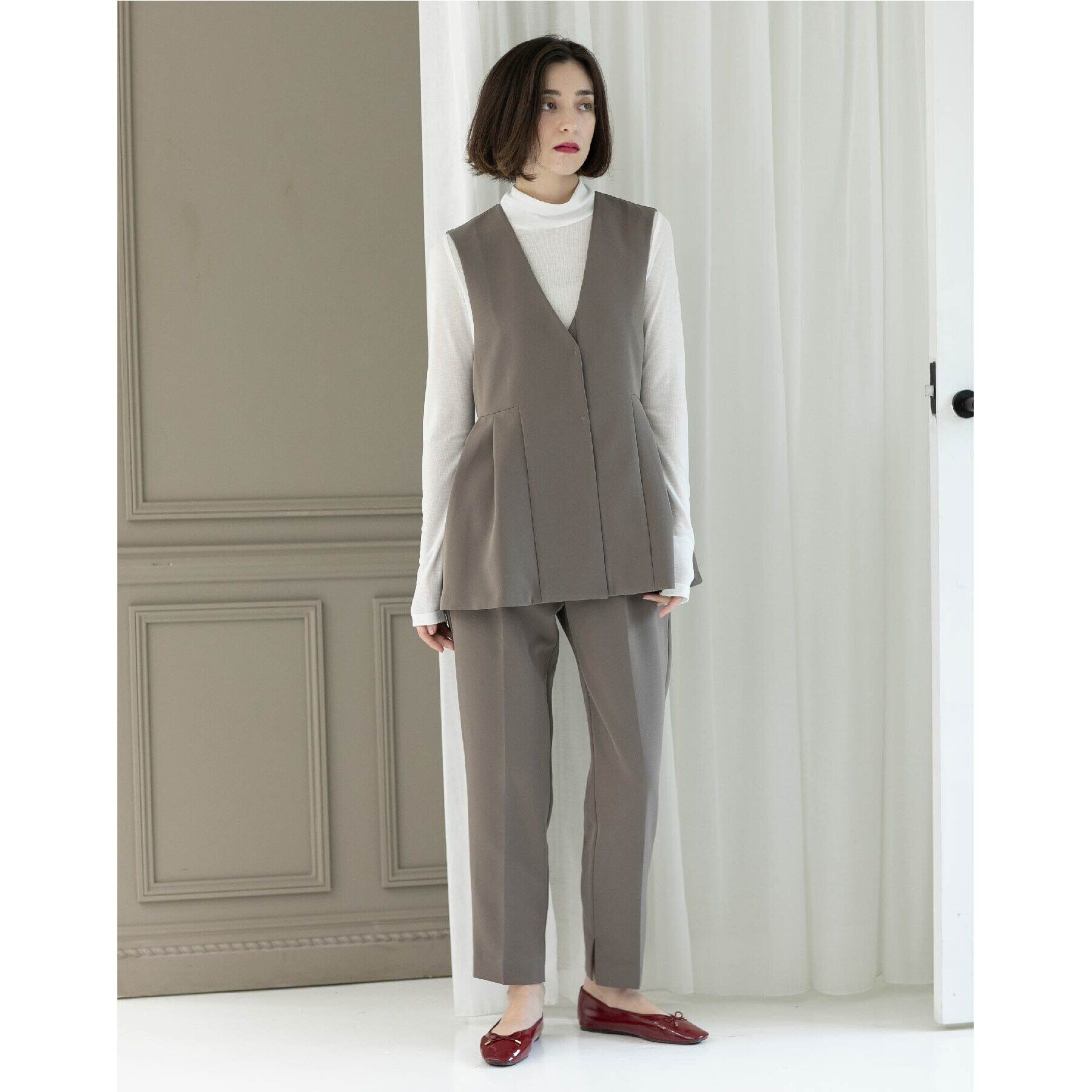 OPAQUE.CLIP「スリットテーパードパンツ／セットアップ対応【洗濯機洗い可】」|その他|