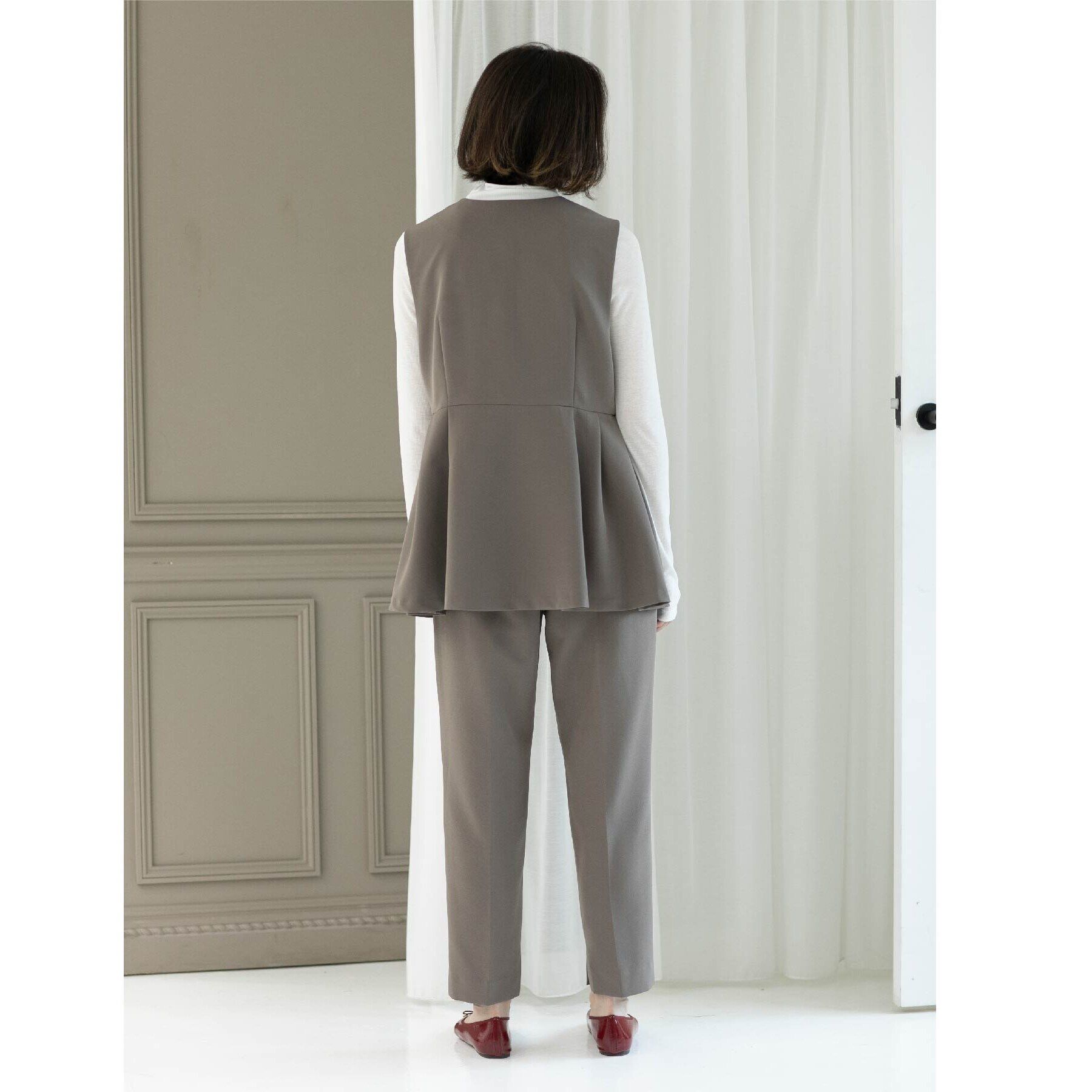 OPAQUE.CLIP「スリットテーパードパンツ／セットアップ対応【洗濯機洗い可】」|その他|