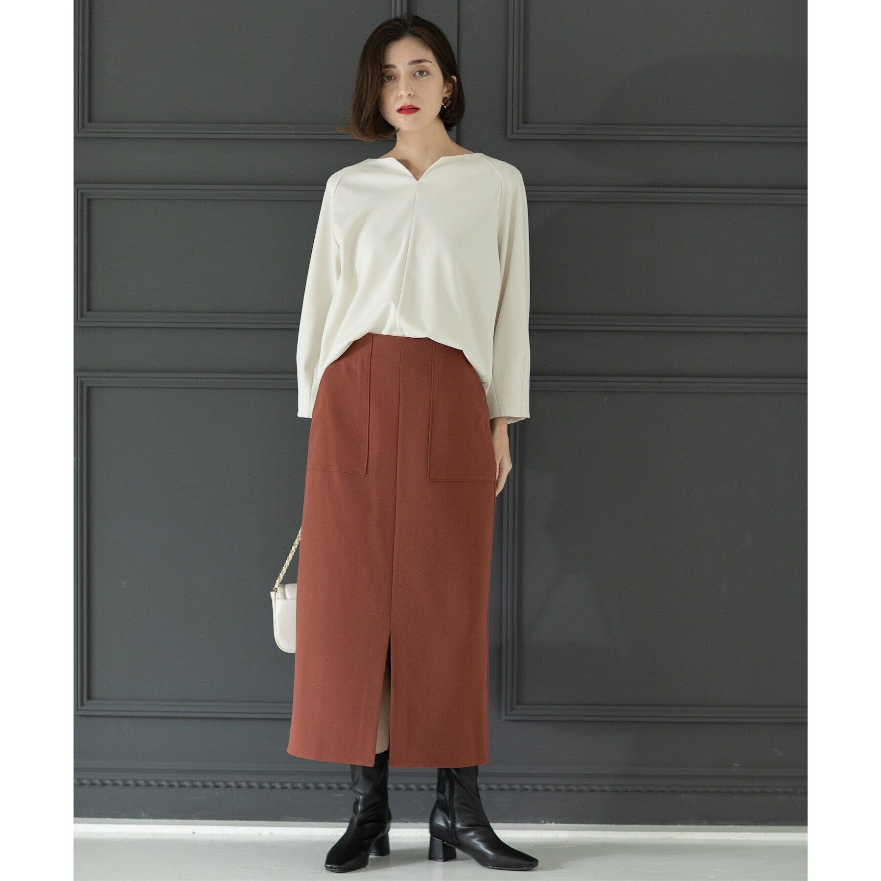 OPAQUE.CLIP「ストレッチタイトスカート【洗濯機洗い可】」|スカート|