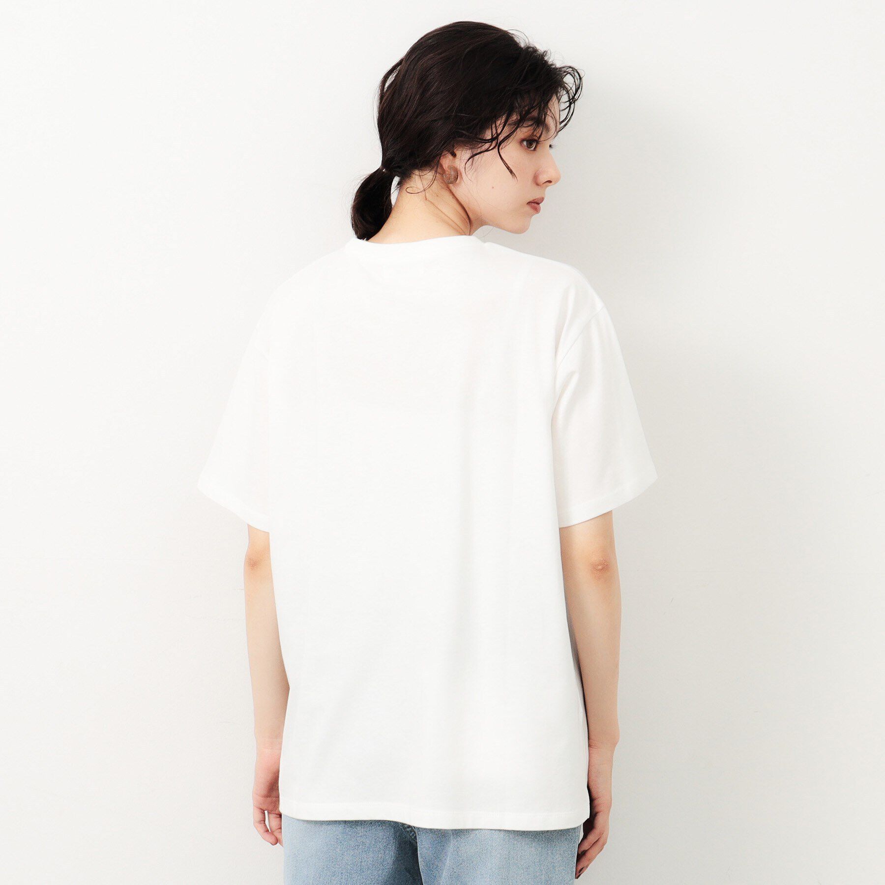 OPAQUE.CLIP「リラクシープリントロゴTシャツ【洗濯機洗い可】」|Tシャツ・カットソー|