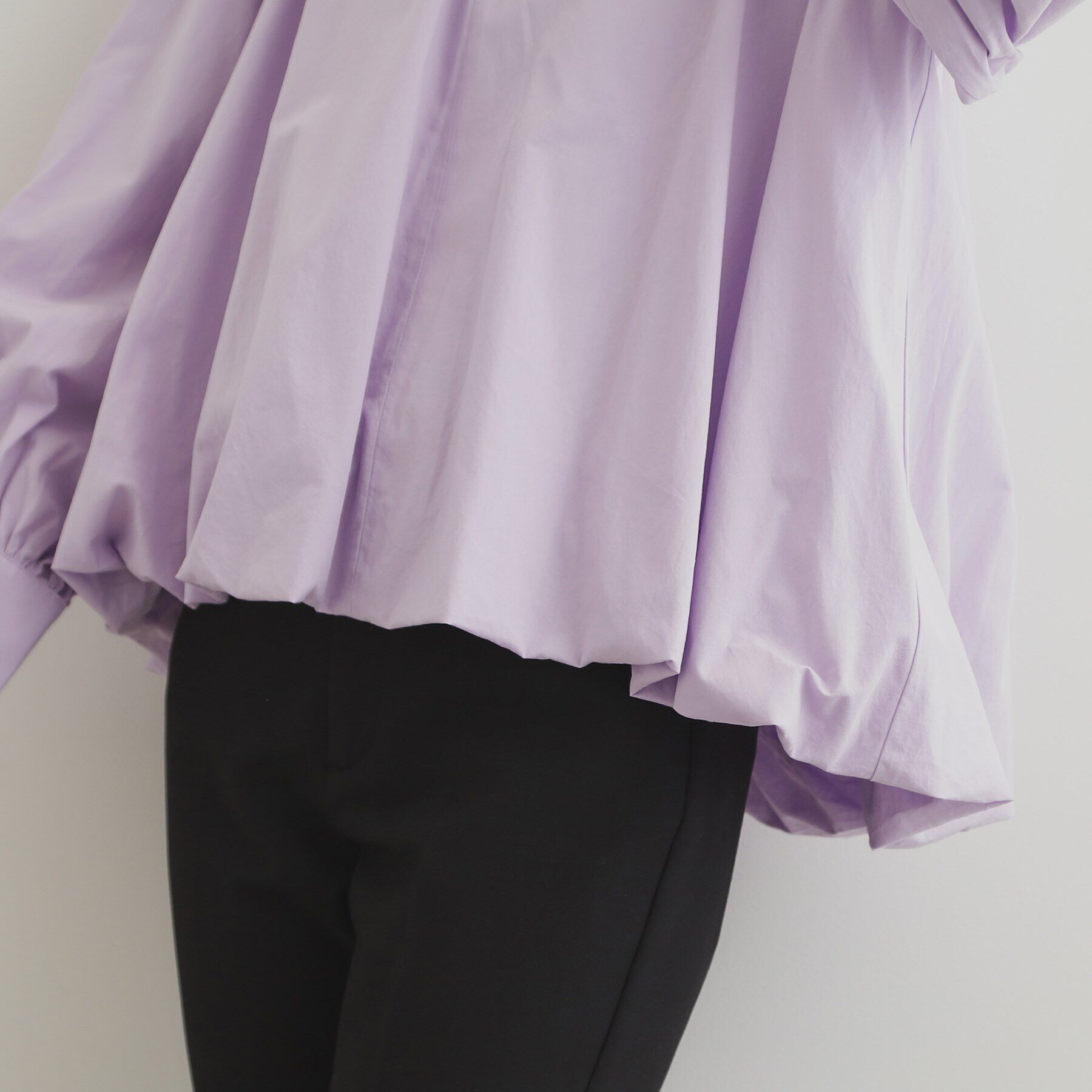 OPAQUE.CLIP「裾バルーンスキッパーシャツ【洗濯機洗い可】」|シャツ・ブラウス|