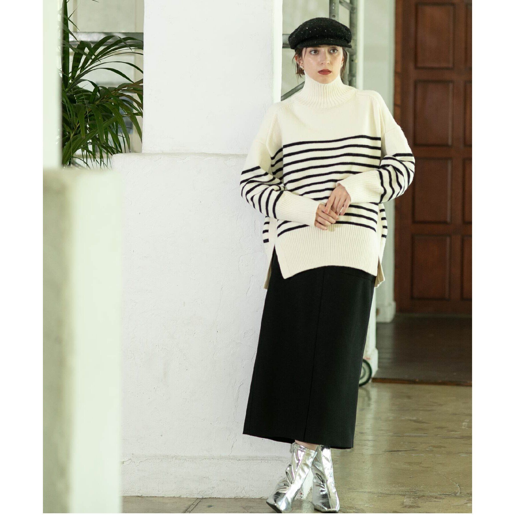 OPAQUE.CLIP「《S-LLsize/7color》ウールライクストレッチタイトスカート【洗濯機洗い可】」|スカート|