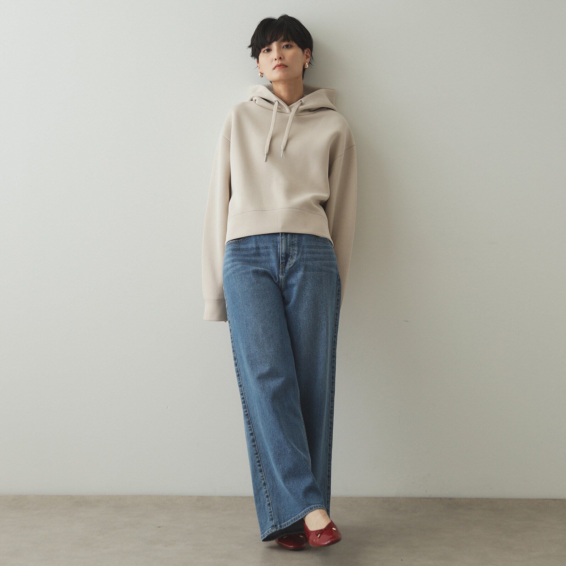 OPAQUE.CLIP「ショートフーディ/セットアップ対応【洗濯機洗い可】」|パーカー|