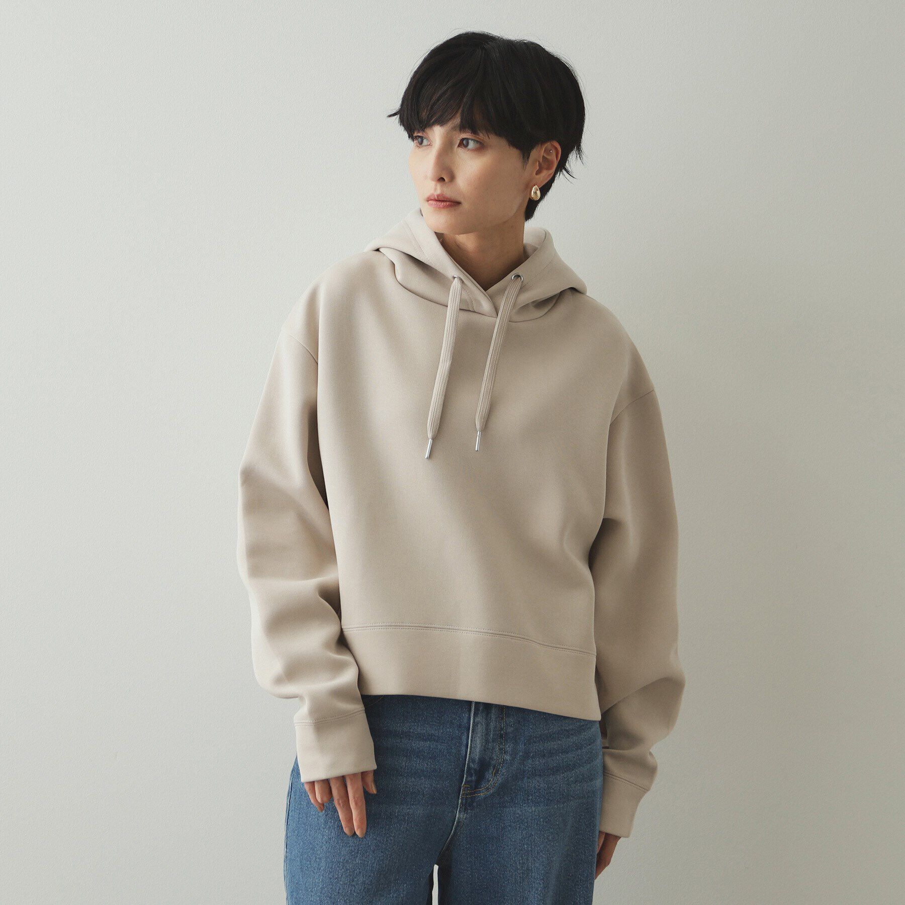 OPAQUE.CLIP「ショートフーディ/セットアップ対応【洗濯機洗い可】」|パーカー|