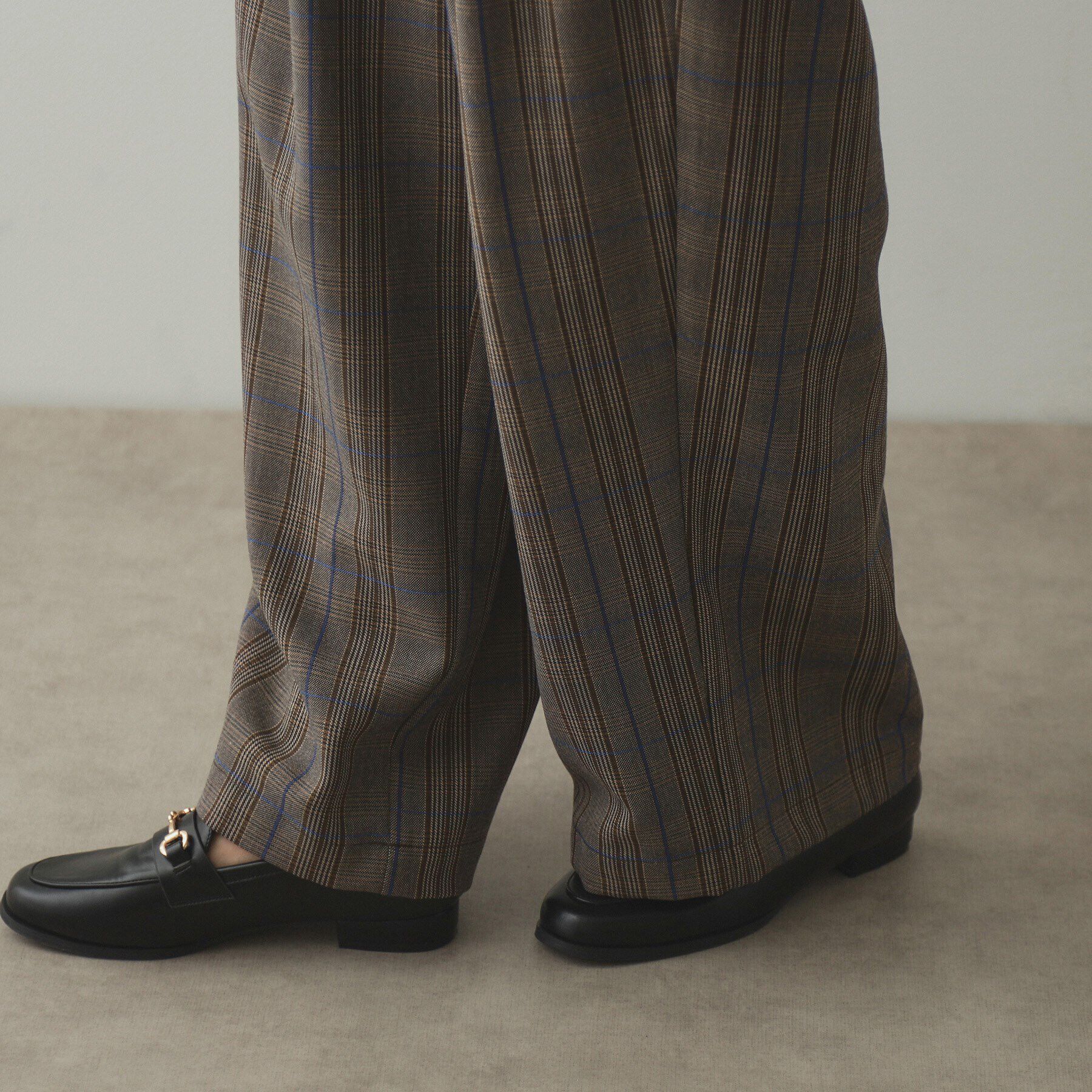 OPAQUE.CLIP「ストレッチチェックワイドパンツ【洗濯機洗い可】」|その他|