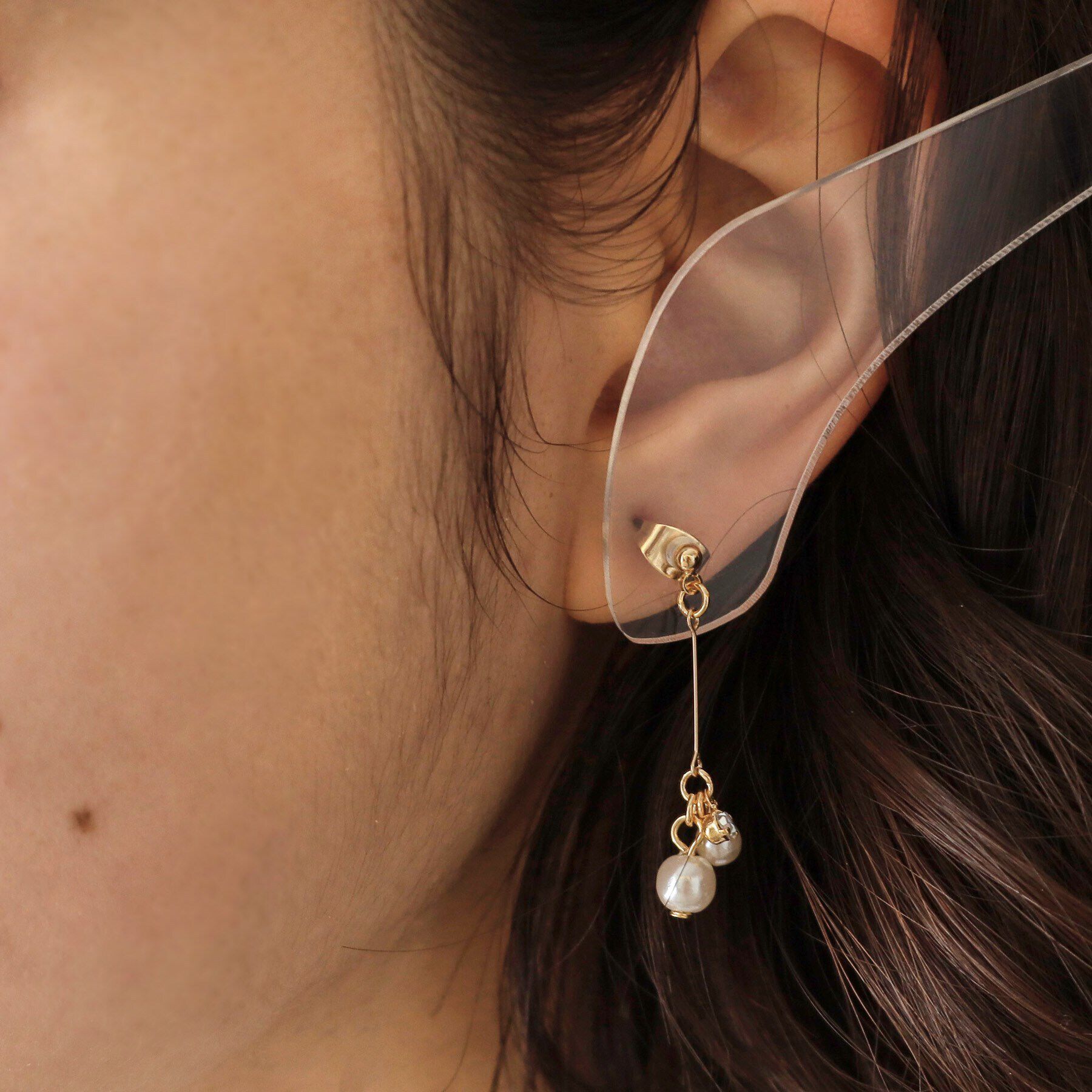 OPAQUE.CLIP「ビジュー&times;フェイクパールピアス」|ピアス|