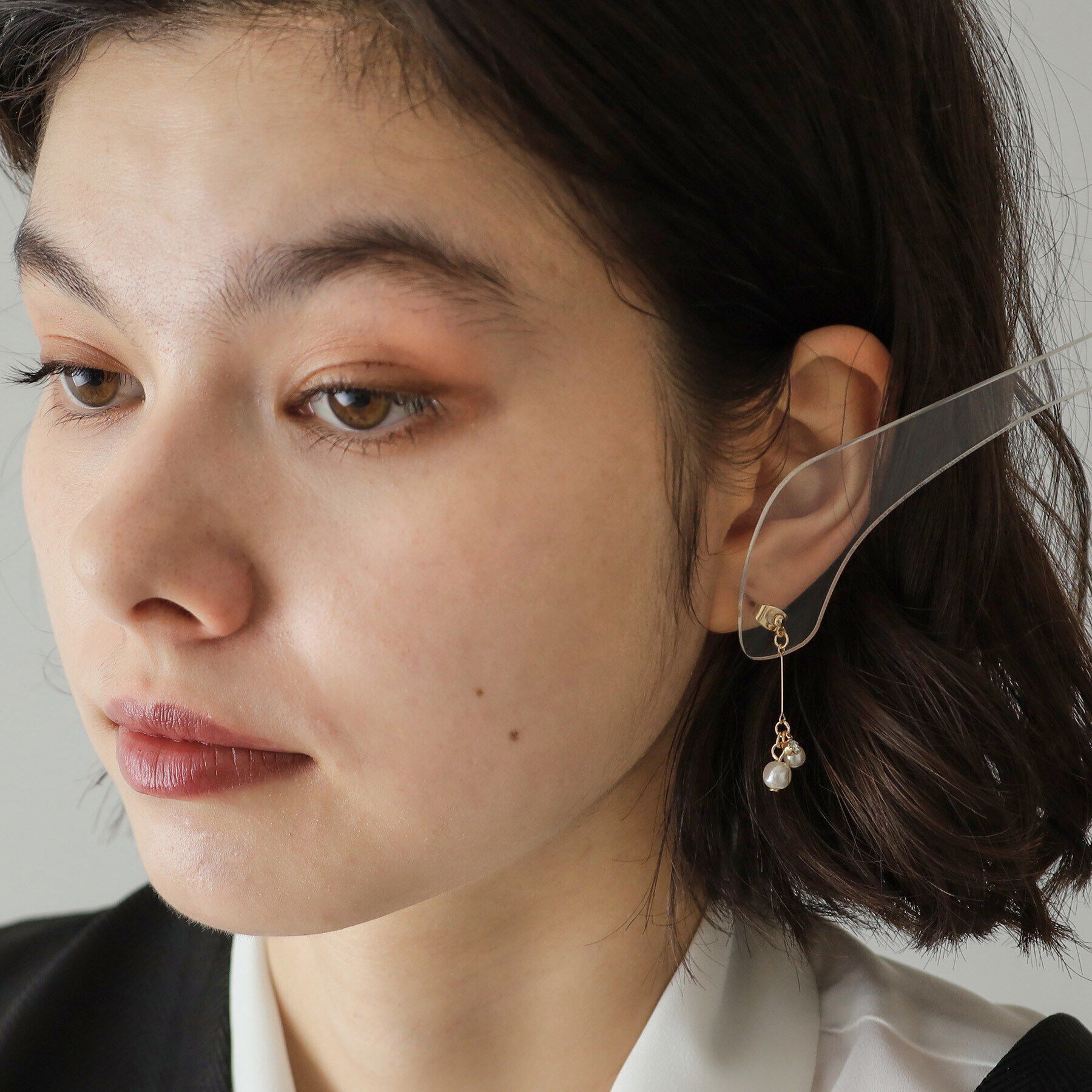 OPAQUE.CLIP「ビジュー&times;フェイクパールピアス」|ピアス|