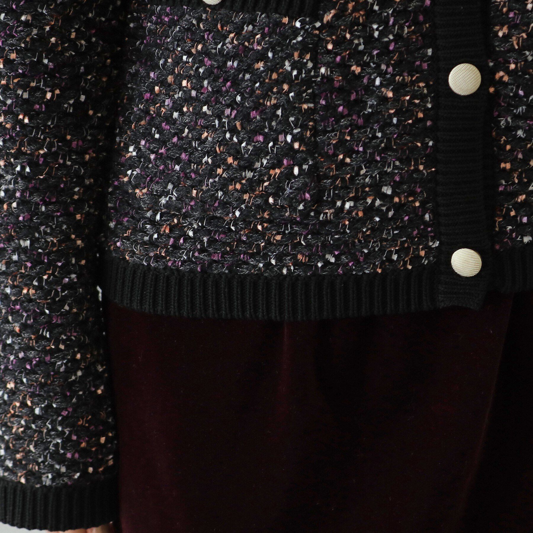 OPAQUE.CLIP「MIXツイード調ニットカーディガン【洗濯機洗い可】」|カーディガン|