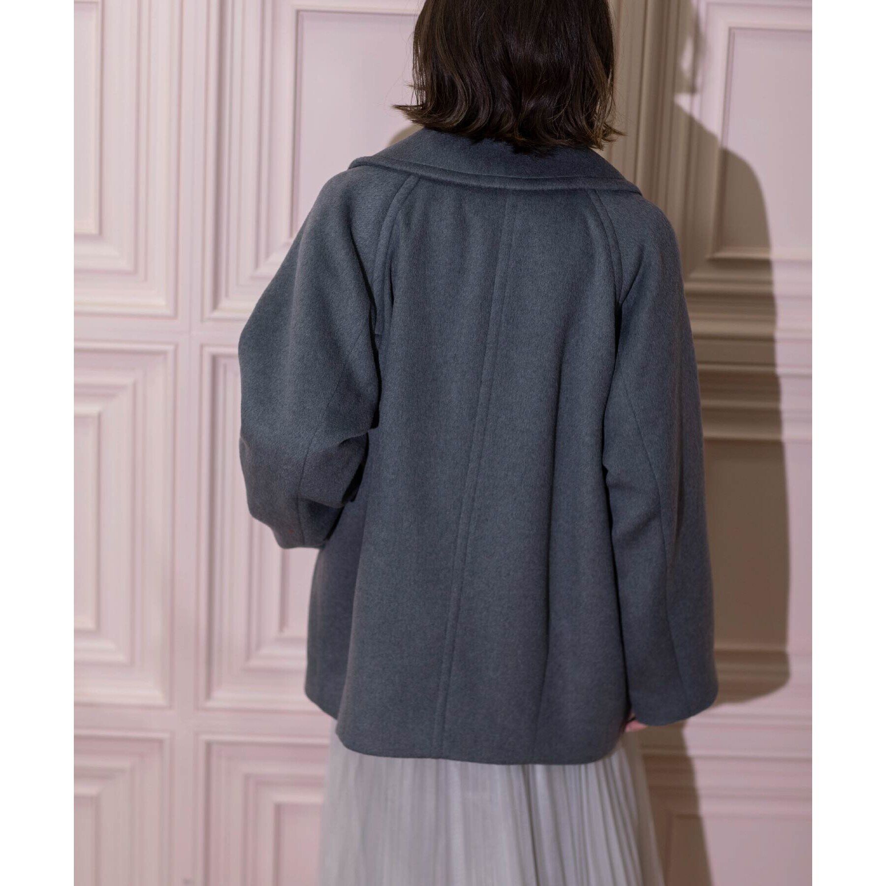 OPAQUE.CLIP「《S-LLsize》ウールカシミヤブレンド ミドルピーコート」|ピーコート|