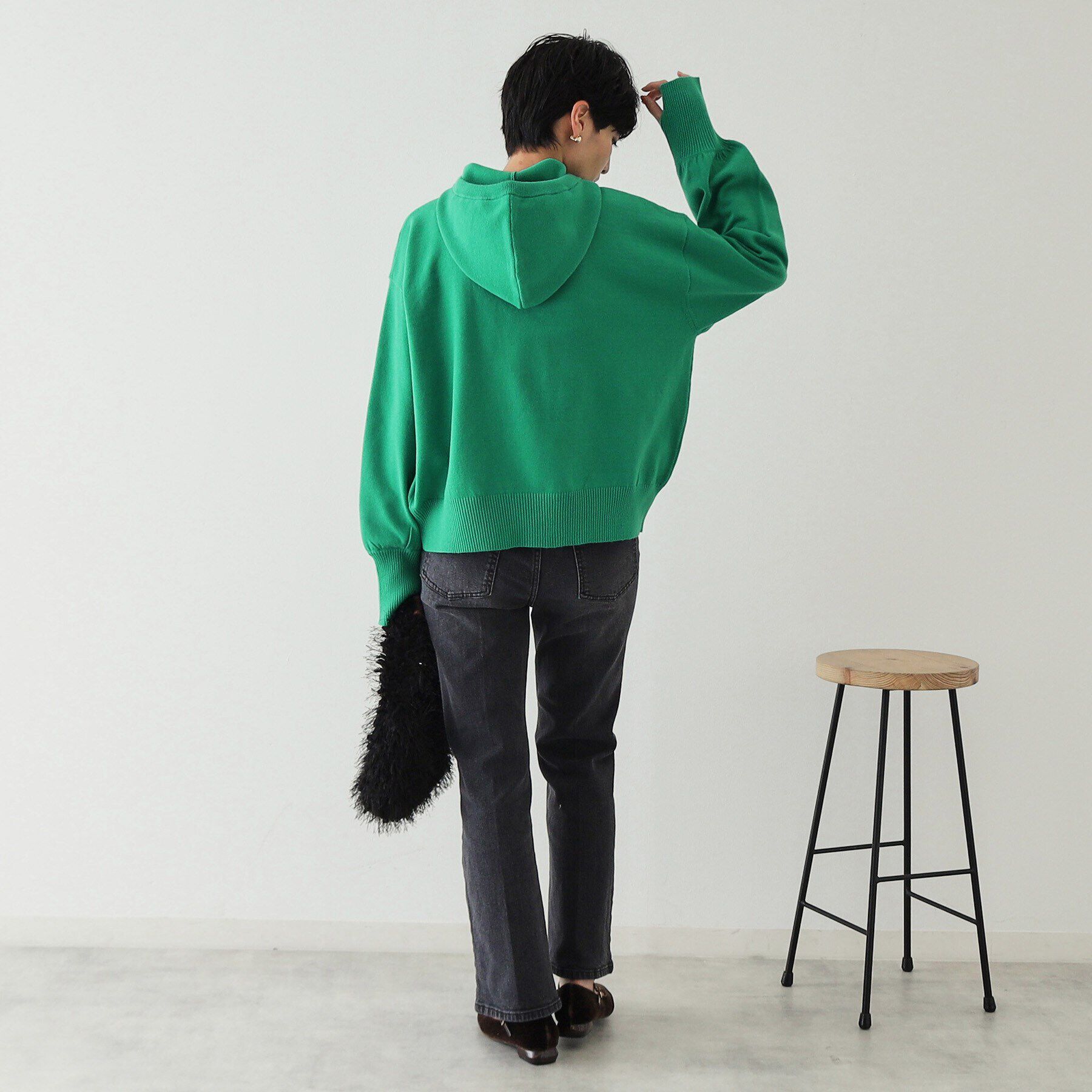 OPAQUE.CLIP「フーディニットプルオーバー【洗濯機洗い可】」|ニット・セーター|