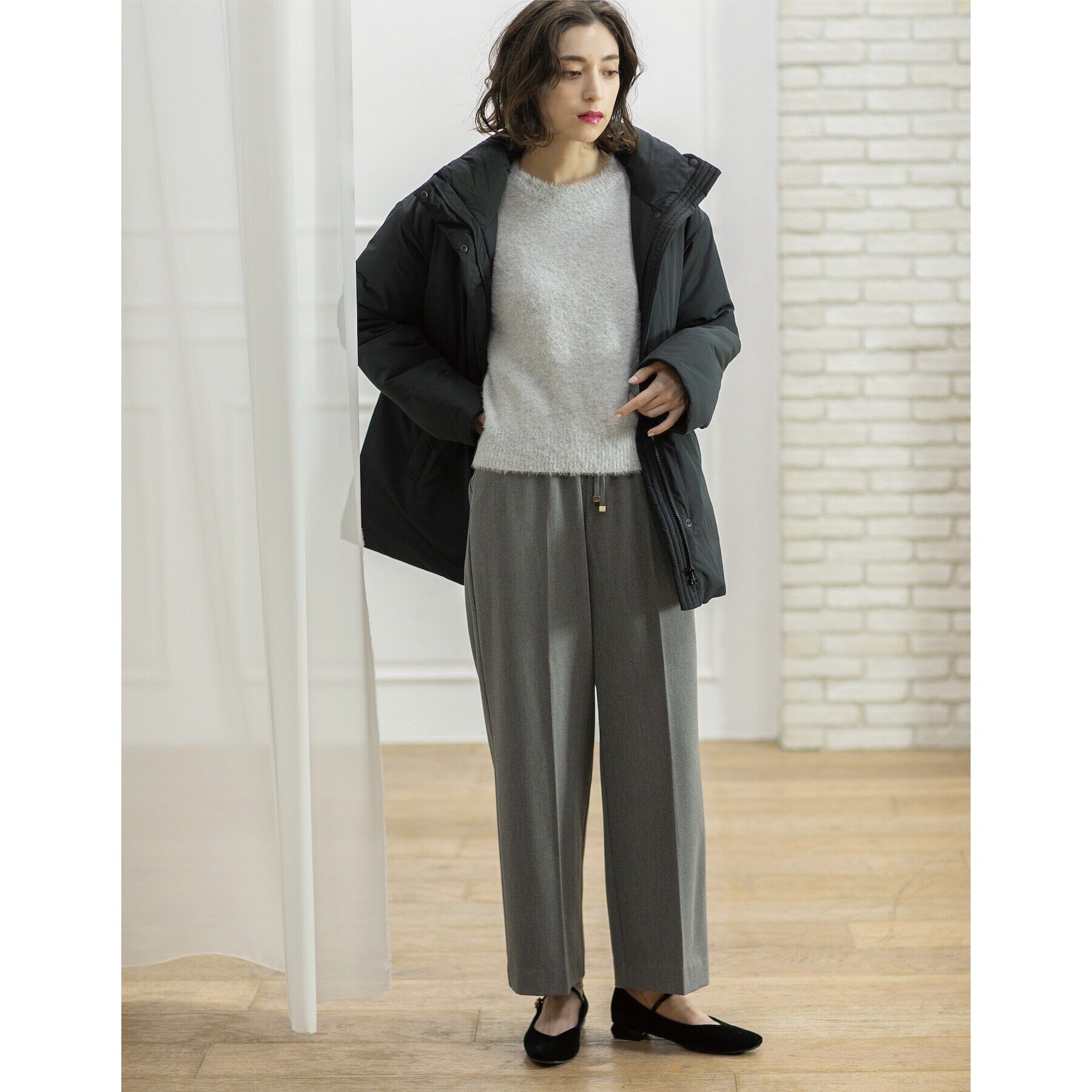 OPAQUE.CLIP「≪エマール検証済≫スパンコールフェザーニット【洗濯機洗い可/抗ピル】」|ニット・セーター|