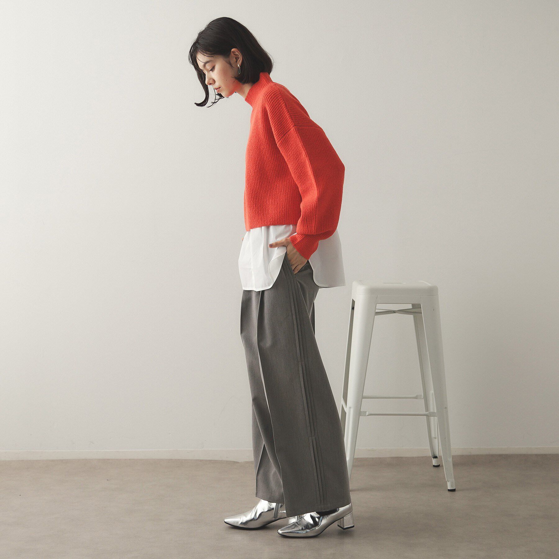 OPAQUE.CLIP「サイドタックワイドパンツ【洗濯機洗い可】」|その他|