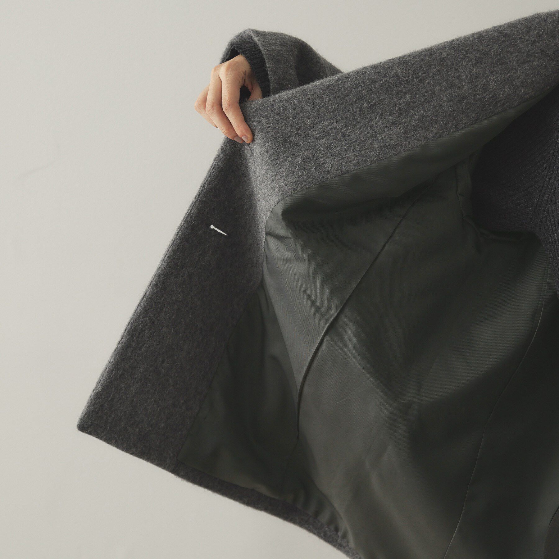 OPAQUE.CLIP「《Oggi掲載》シャギーウール混 テーラードコート」|チェスターコート|