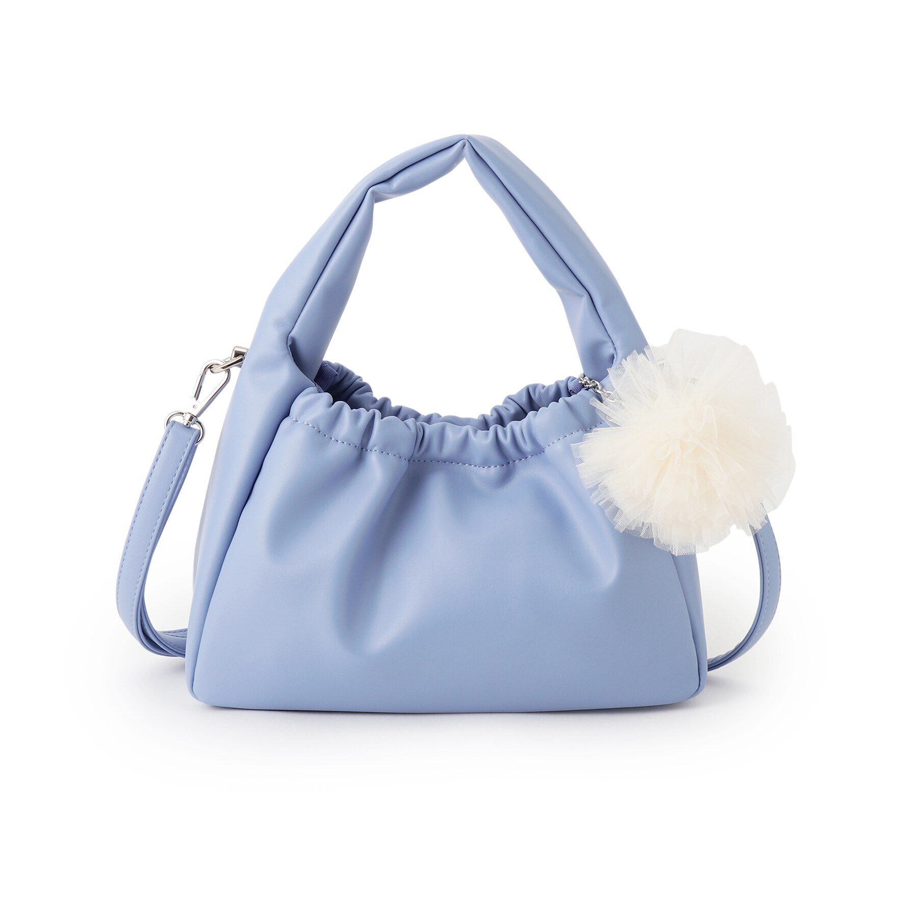 OPAQUE.CLIP「【2WAY】チュールチャーム付きミニショルダーバッグ」|ショルダー・メッセンジャー|