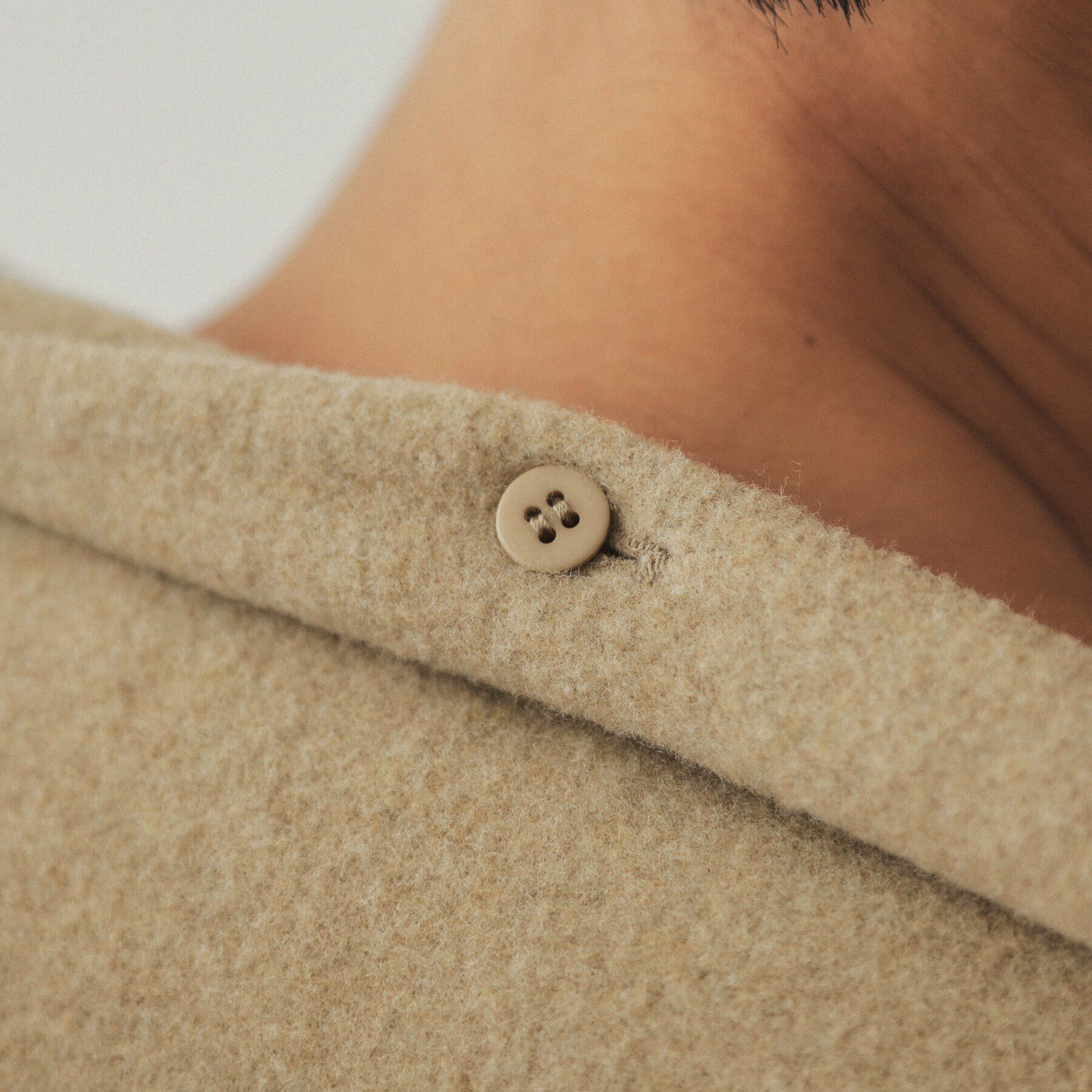 OPAQUE.CLIP「《マフラー付き》ウール混ノーカラーコート」|ノーカラーコート|