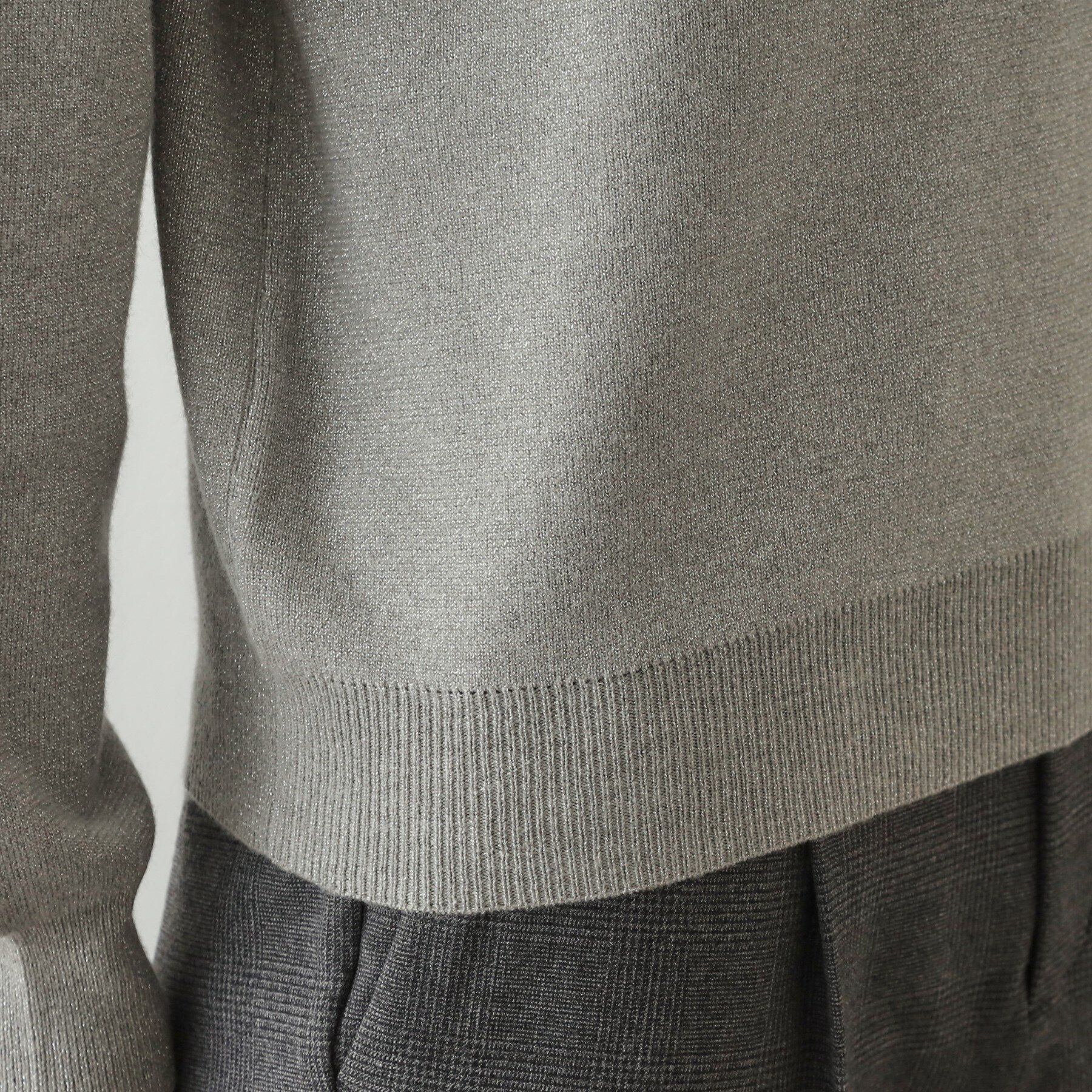 OPAQUE.CLIP「《美人百花掲載》パール調付きラメニット【洗濯機洗い可】」|ニット・セーター|