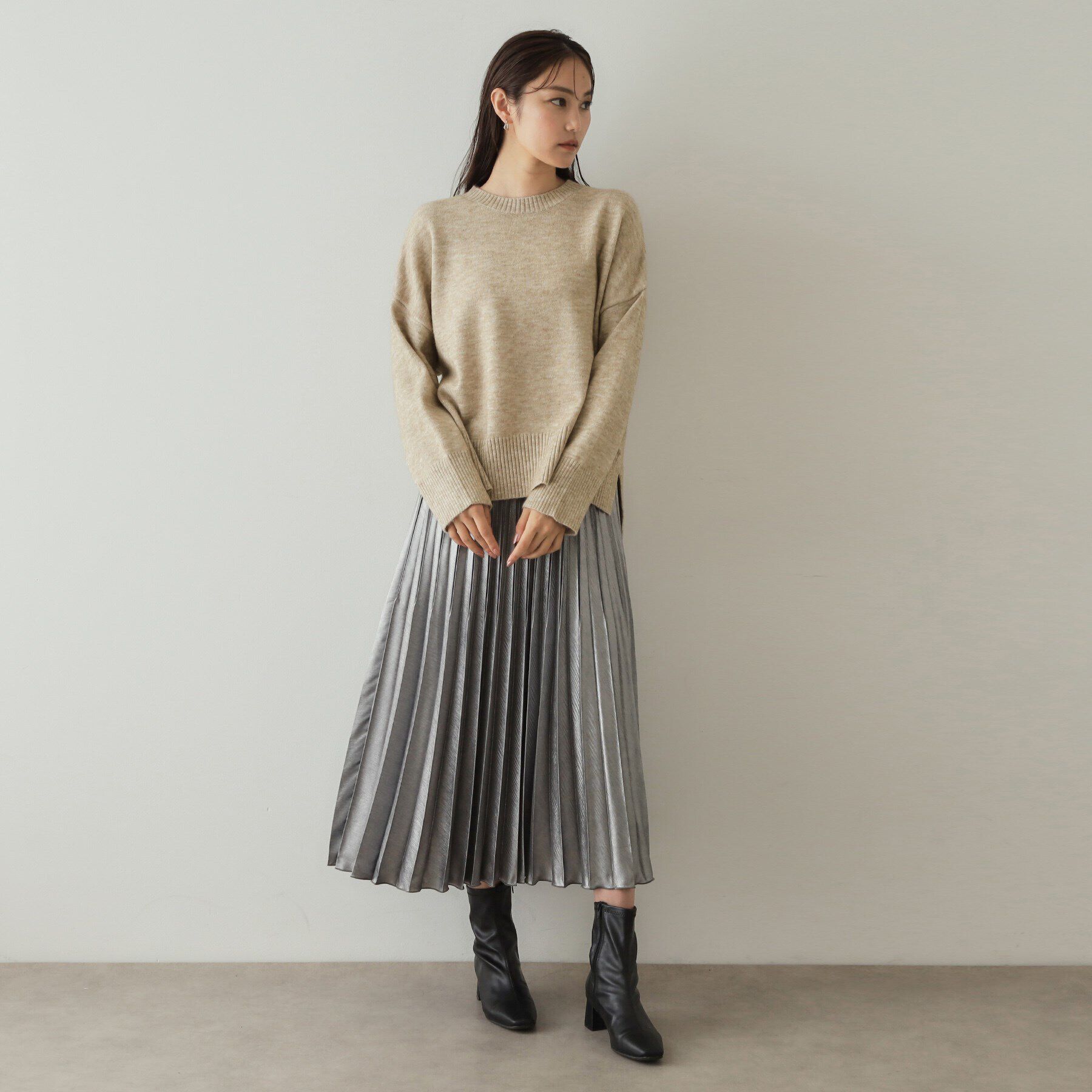 OPAQUE.CLIP「2WAYネックウォーマー付ニット【洗濯機洗い可】」|ニット・セーター|