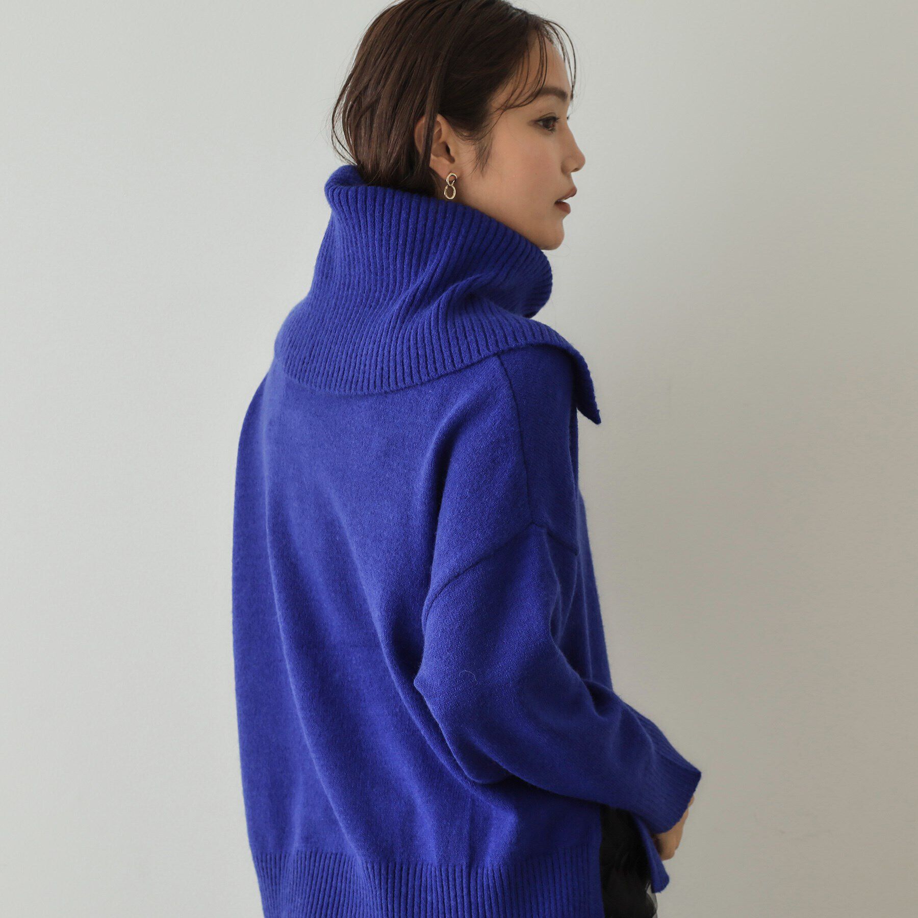 OPAQUE.CLIP「2WAYネックウォーマー付ニット【洗濯機洗い可】」|ニット・セーター|