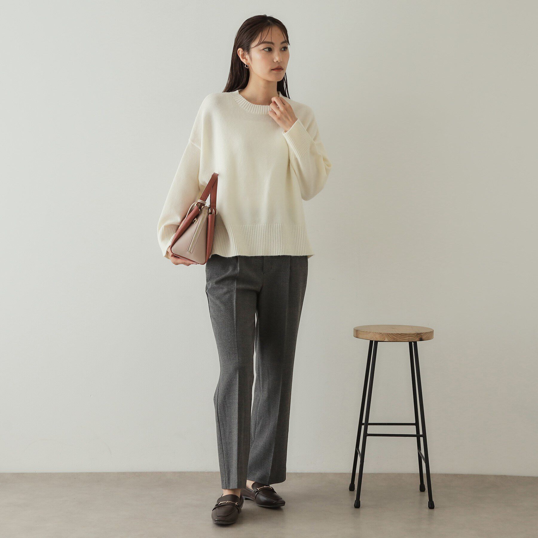 OPAQUE.CLIP「2WAYネックウォーマー付ニット【洗濯機洗い可】」|ニット・セーター|