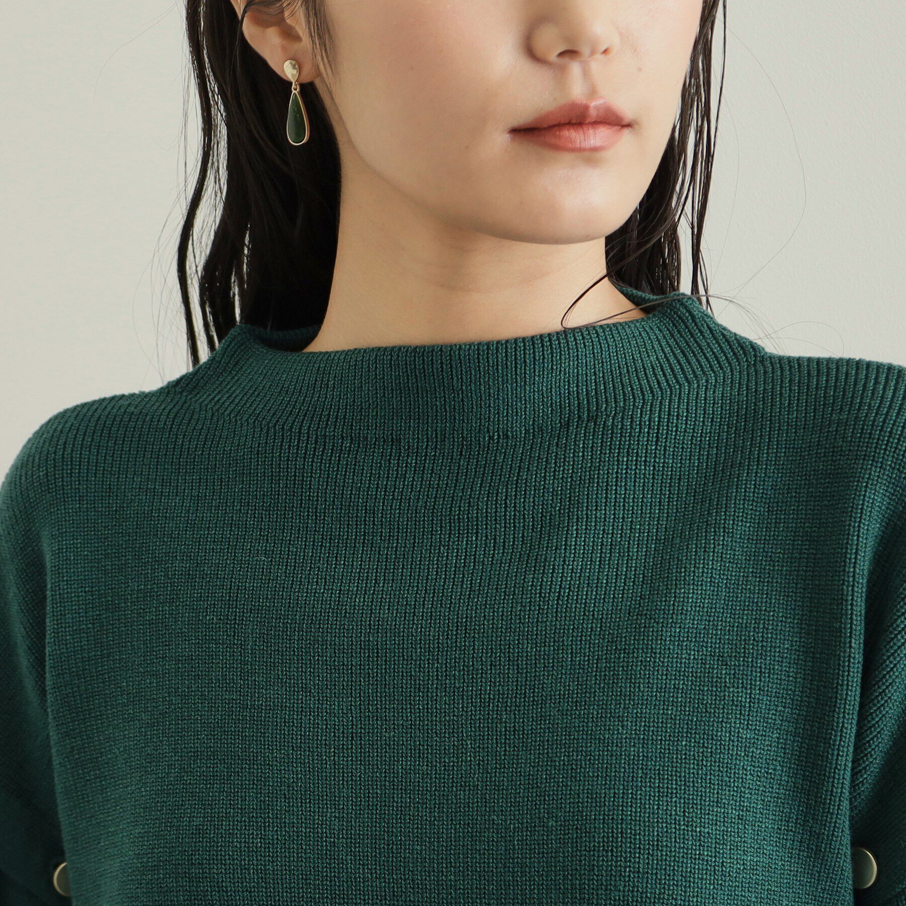 OPAQUE.CLIP「肩ボタンデザインニット【洗濯機洗い可】」|ニット・セーター|