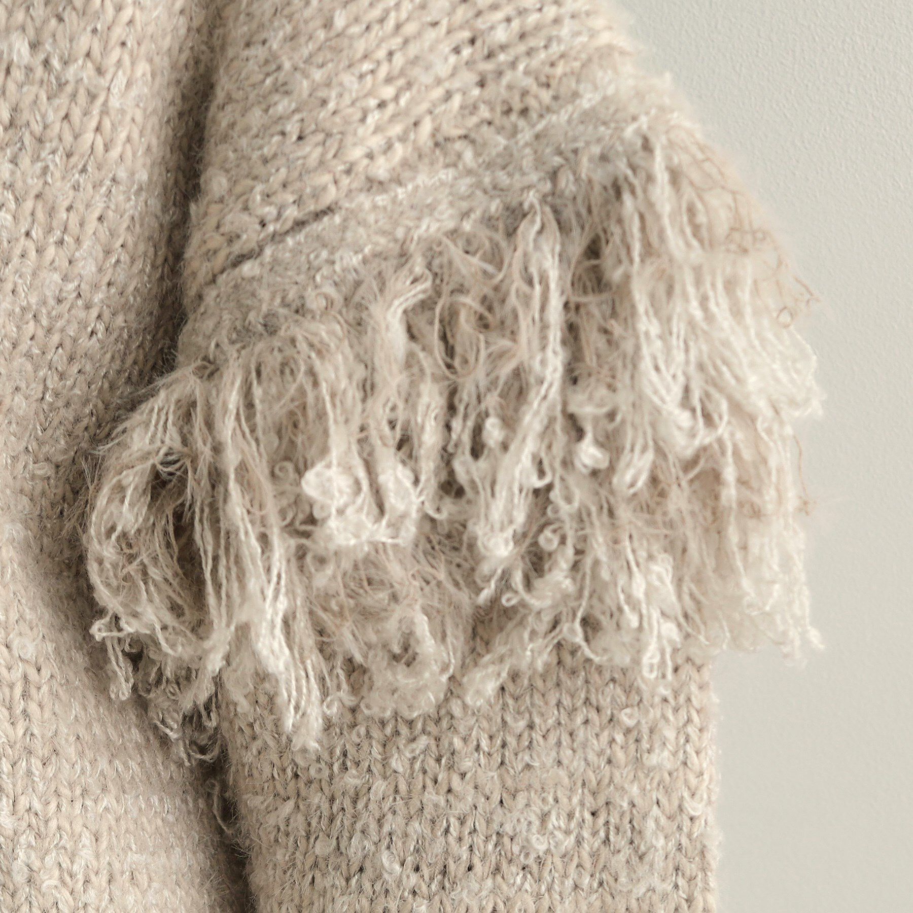 OPAQUE.CLIP「フリンジローゲージニット【洗濯機洗い可/抗ピル】」|ニット・セーター|