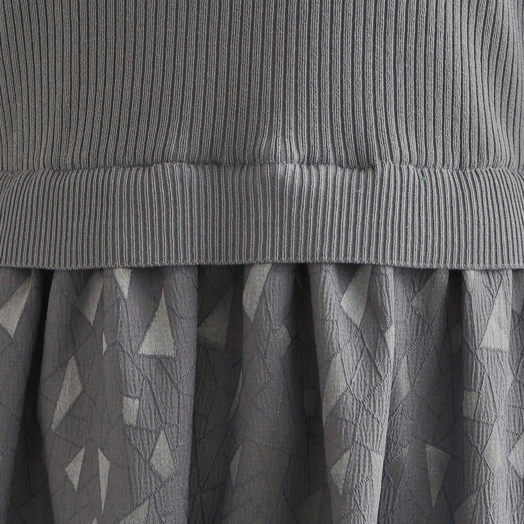 OPAQUE.CLIP「《美人百花掲載》ニット&times;ジャカードドッキングワンピース【洗濯機洗い可/抗ピル】」|ワンピース|