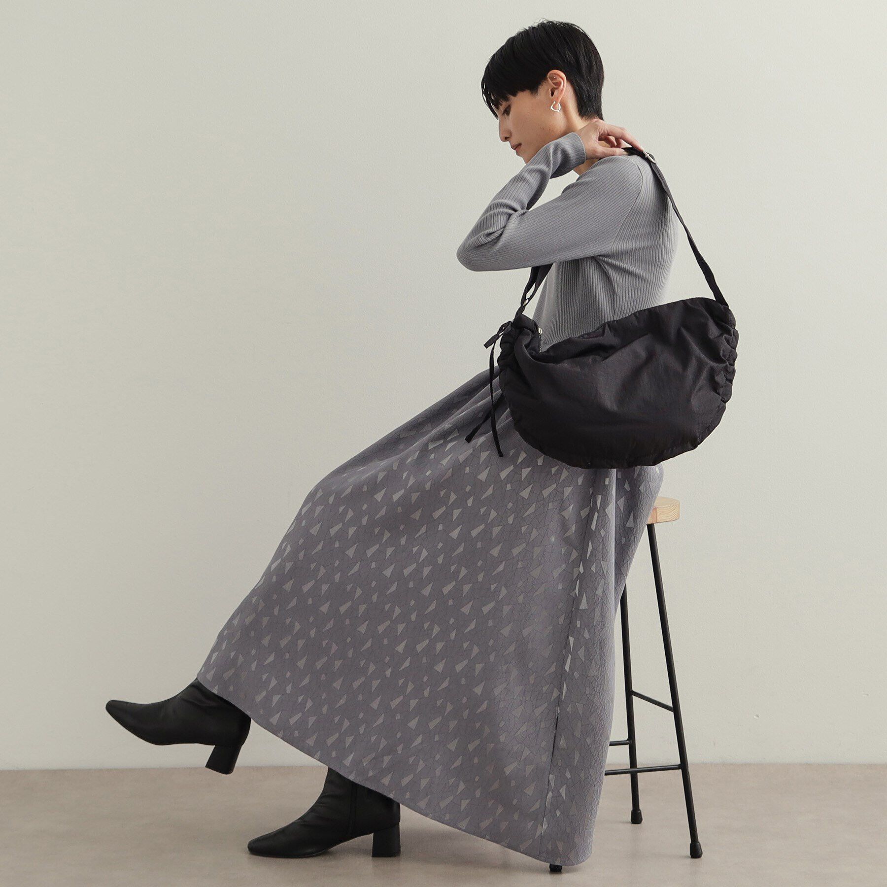 OPAQUE.CLIP「【2WAY/軽量】サイドドロストムーンミドルショルダー」|ショルダー・メッセンジャー|