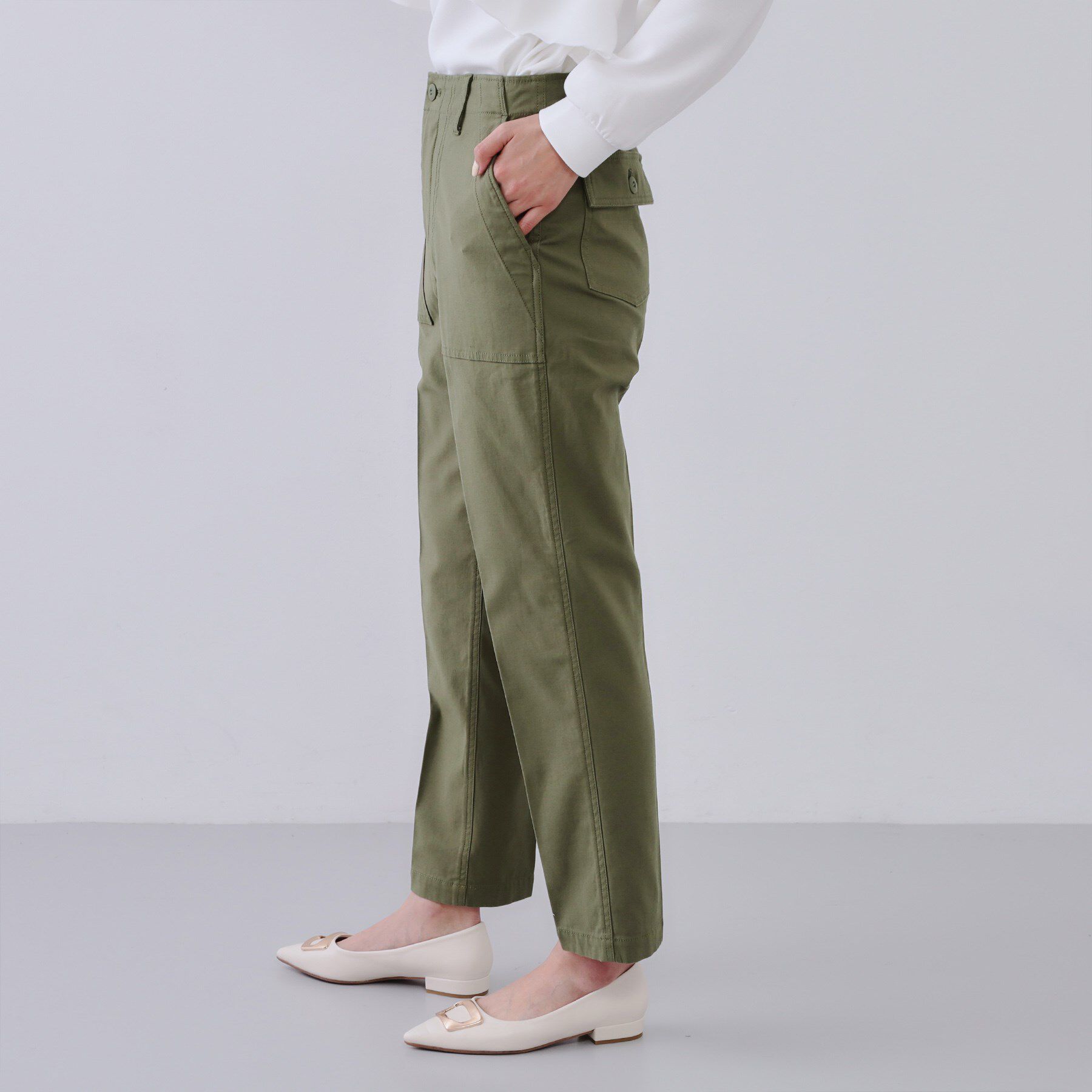 OPAQUE.CLIP「《S-LLサイズ》ストレッチベイカーパンツ【洗濯機洗い可】」|その他|