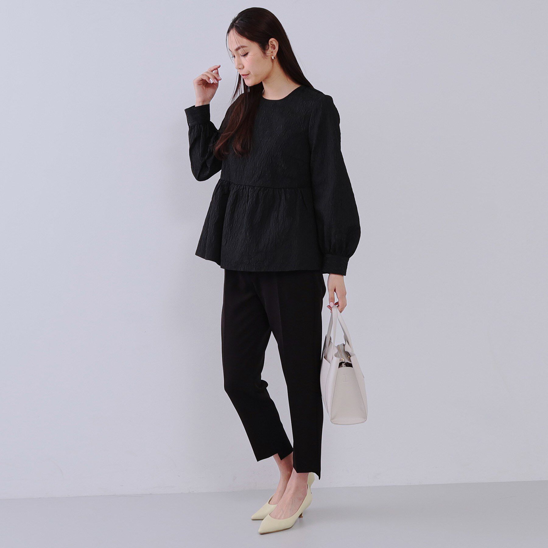 OPAQUE.CLIP「《通勤・セレモニー対応/セットアップ対応》ステップヘムテーパードパンツ【洗濯機洗い可】」|その他|