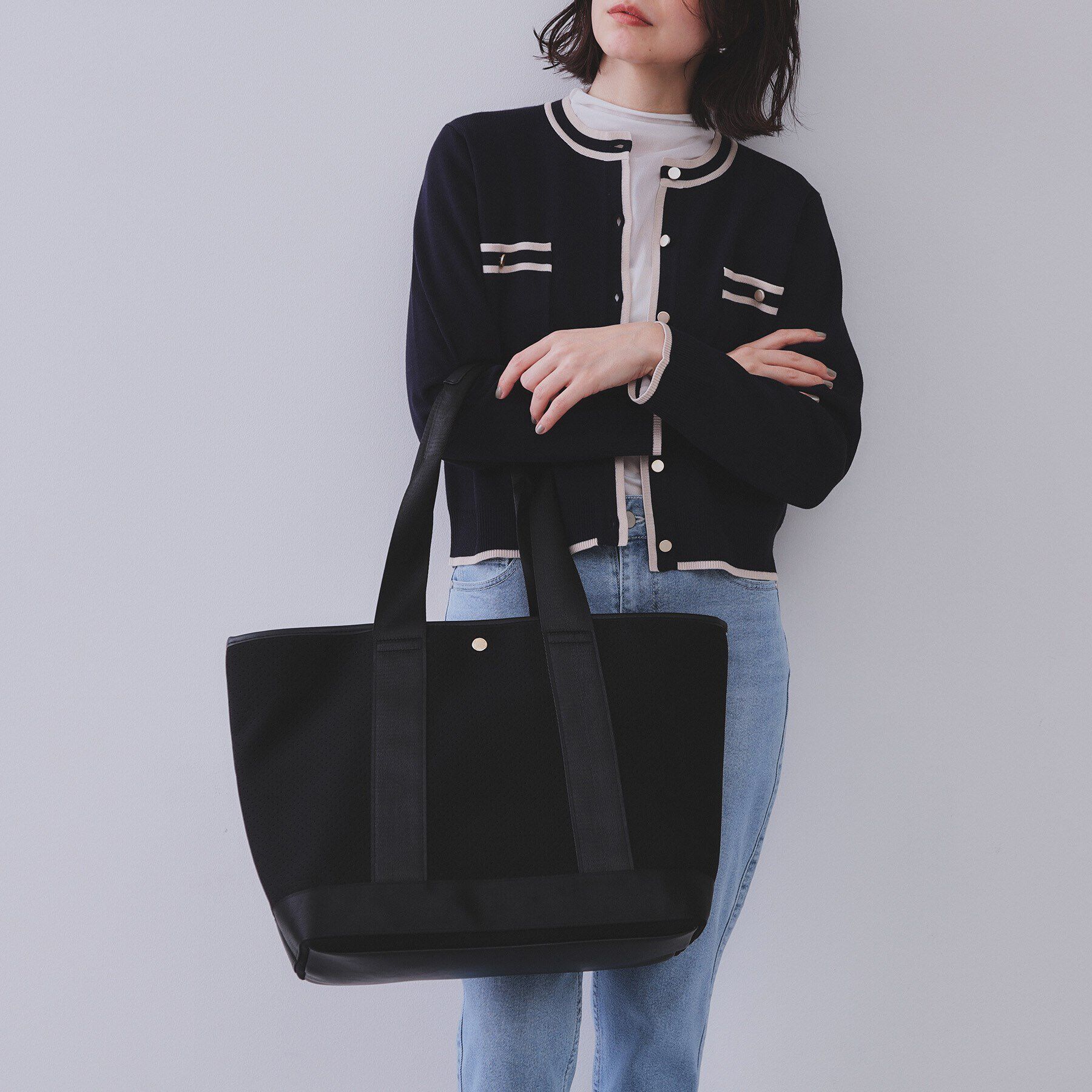 OPAQUE.CLIP「【A4サイズ対応】ダイバーコンビビッグトートバッグ」|トートバッグ|ブラック(019)